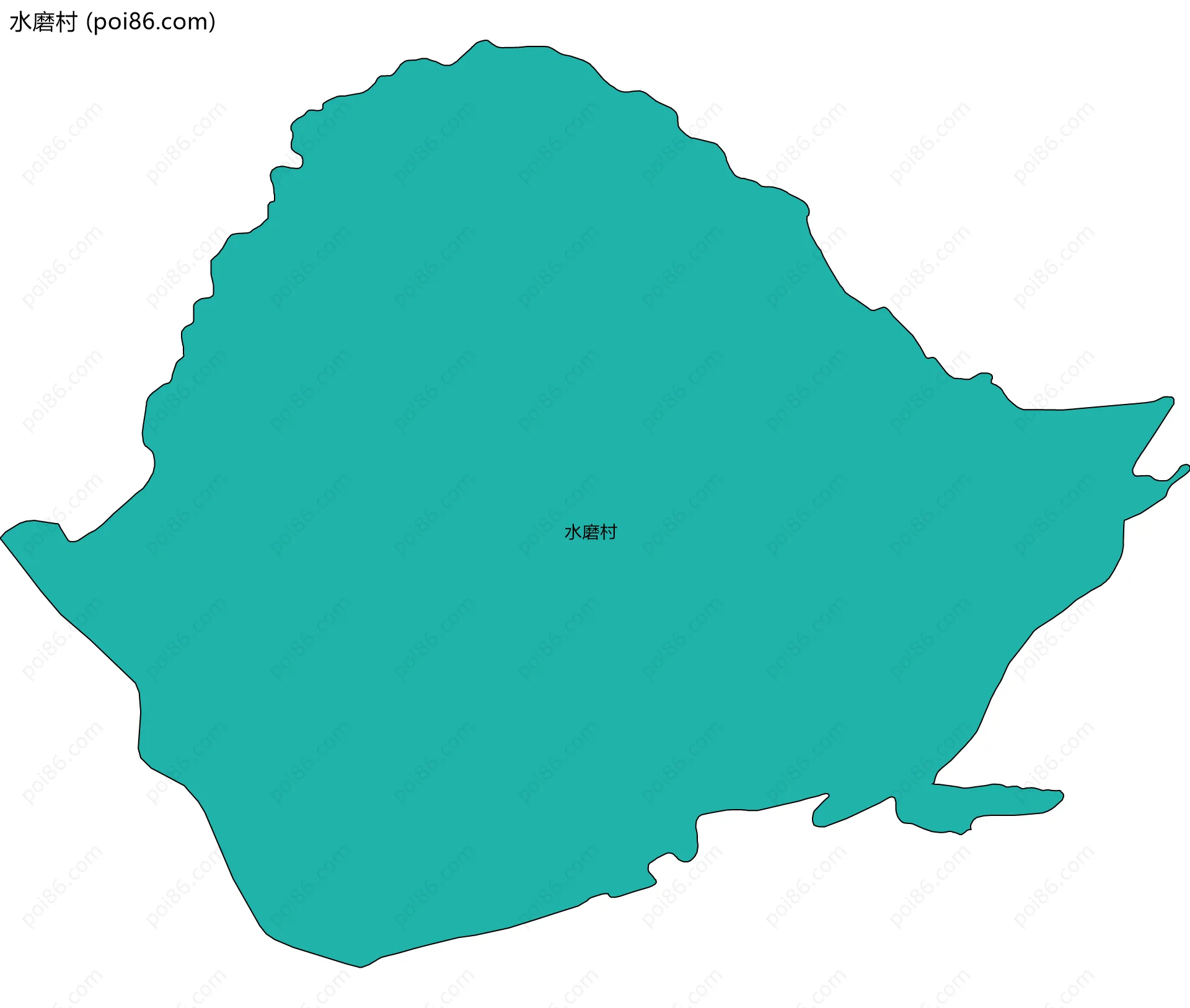 水磨村边界地图