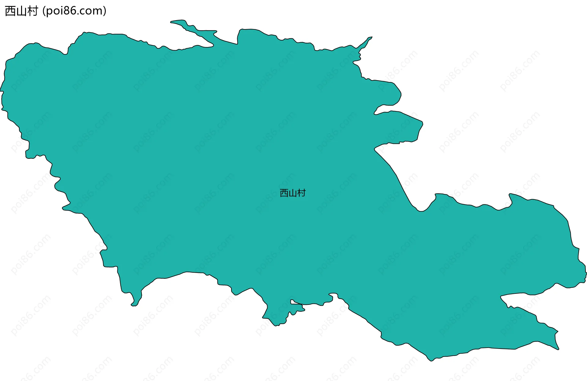 西山村边界地图