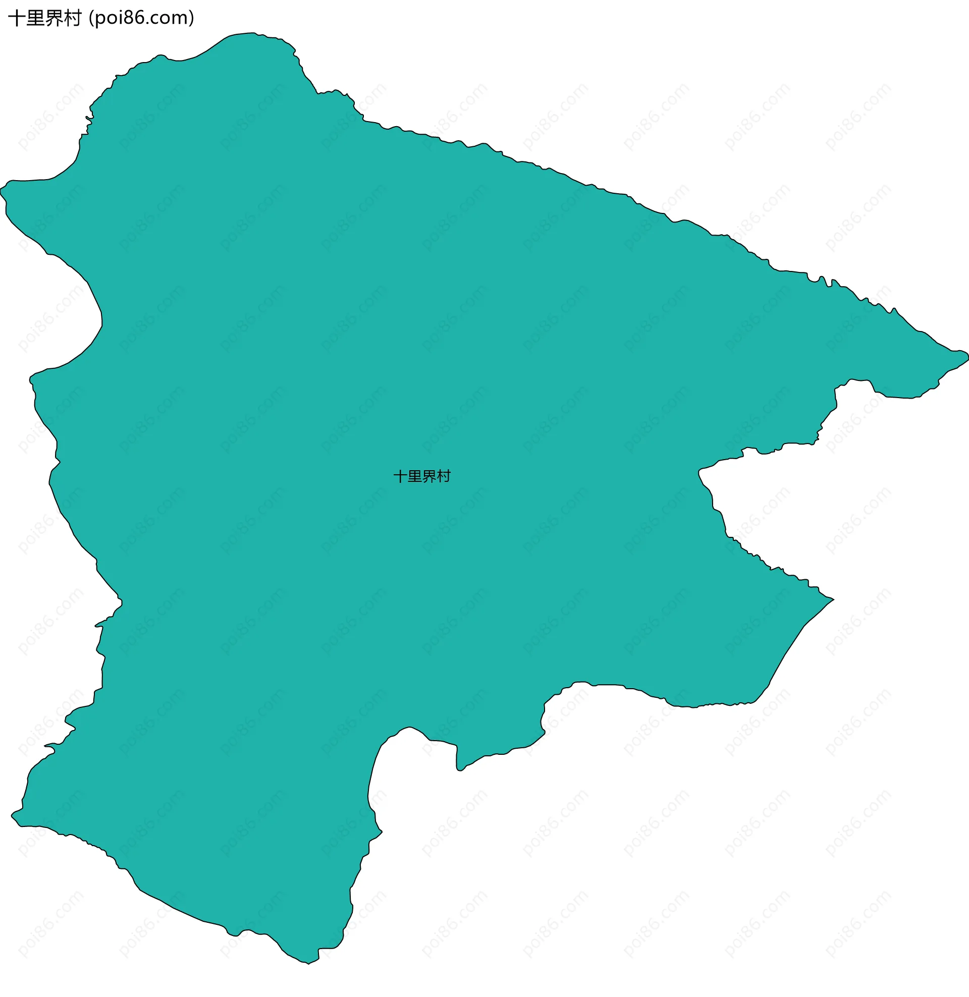 十里界村边界地图