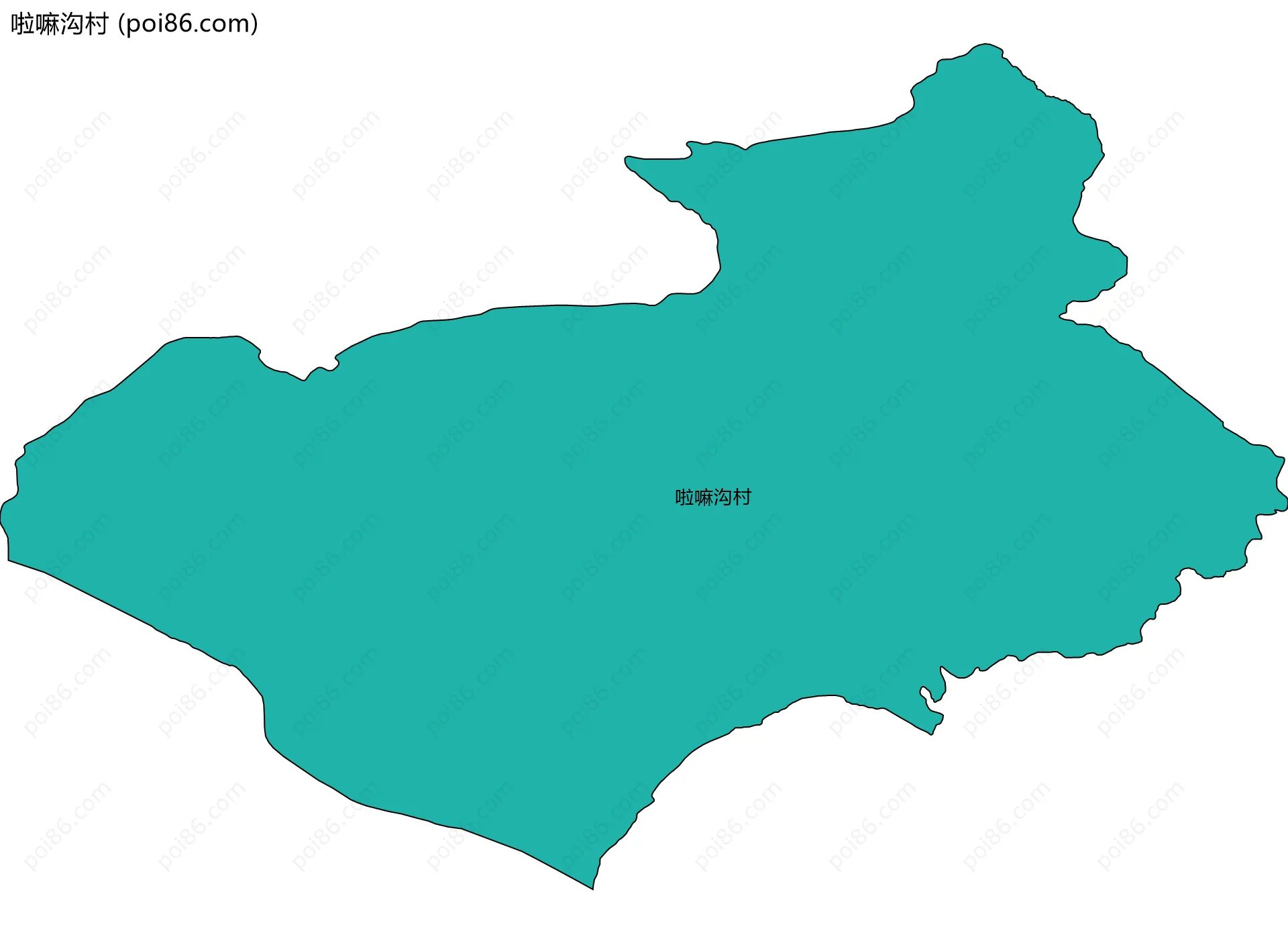 啦嘛沟村边界地图