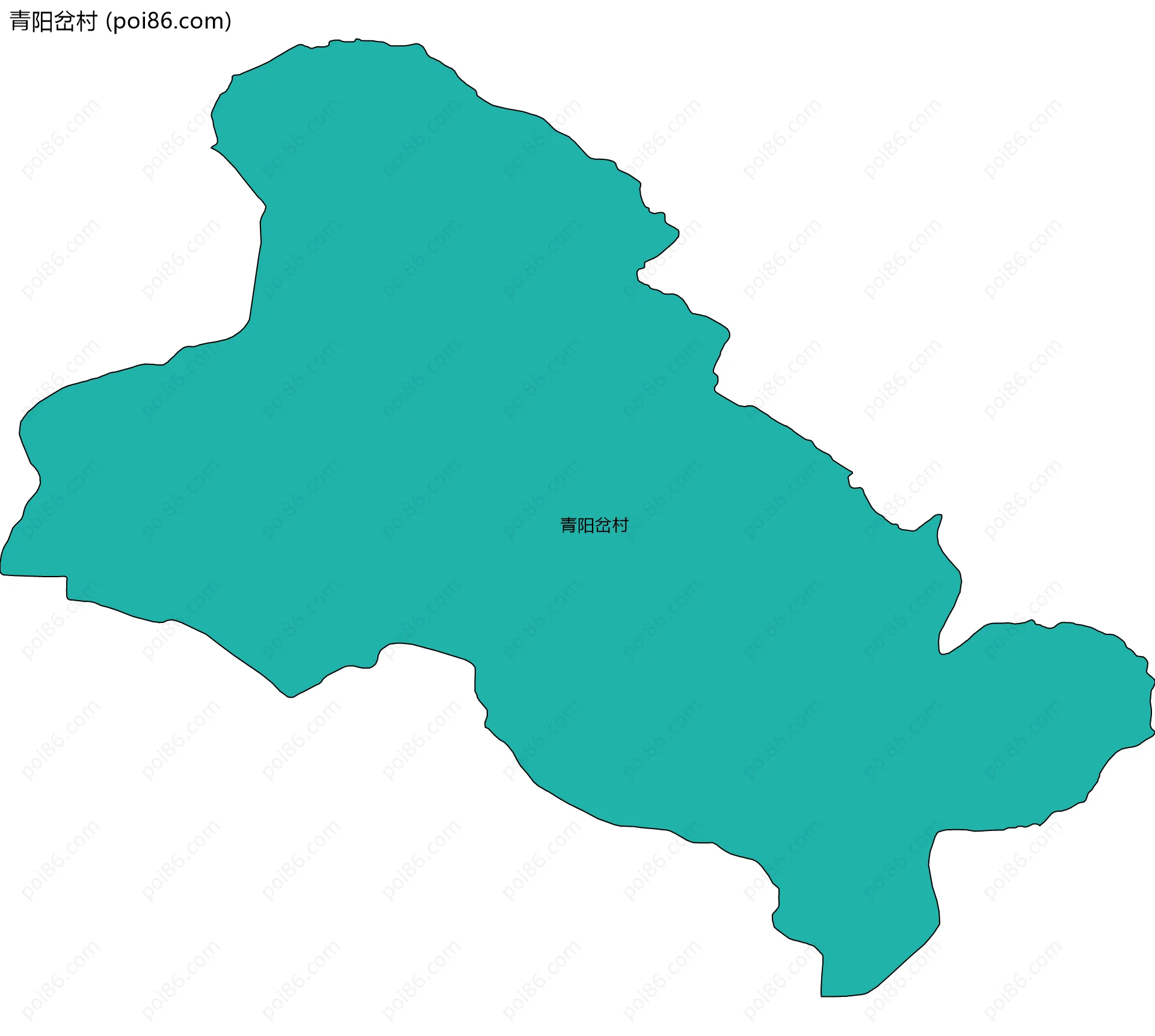 青阳岔村边界地图