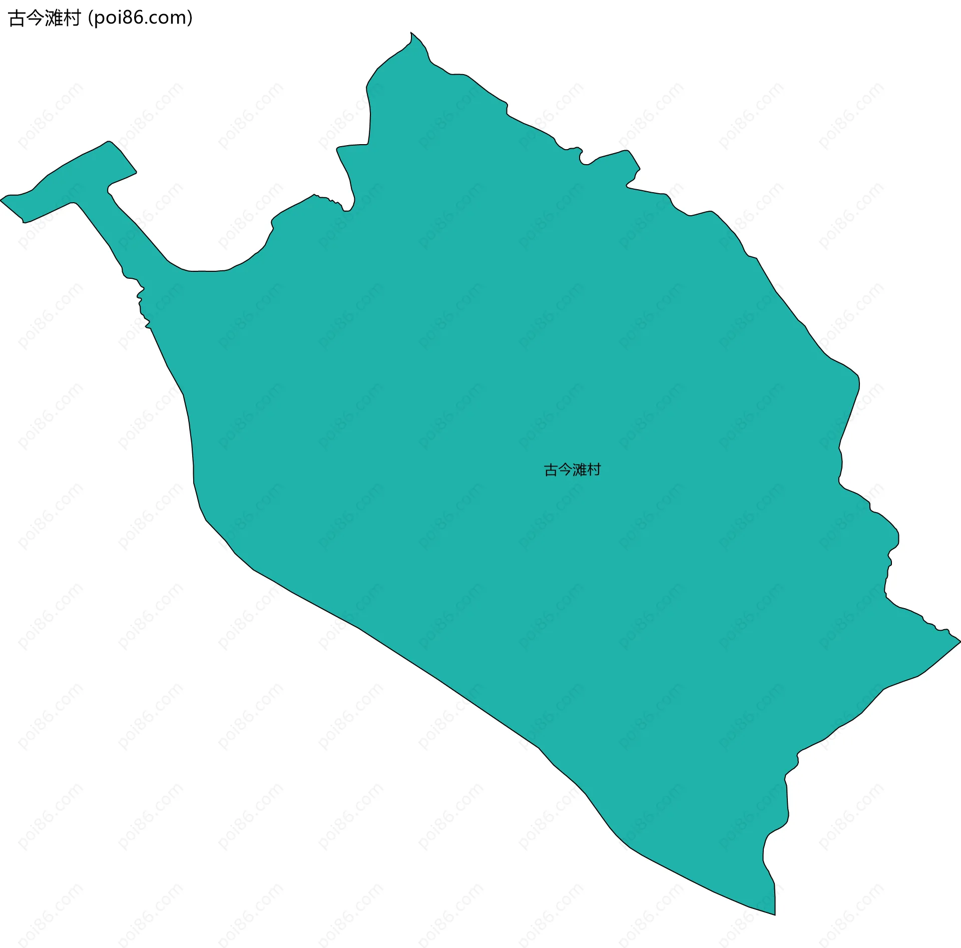 古今滩村边界地图