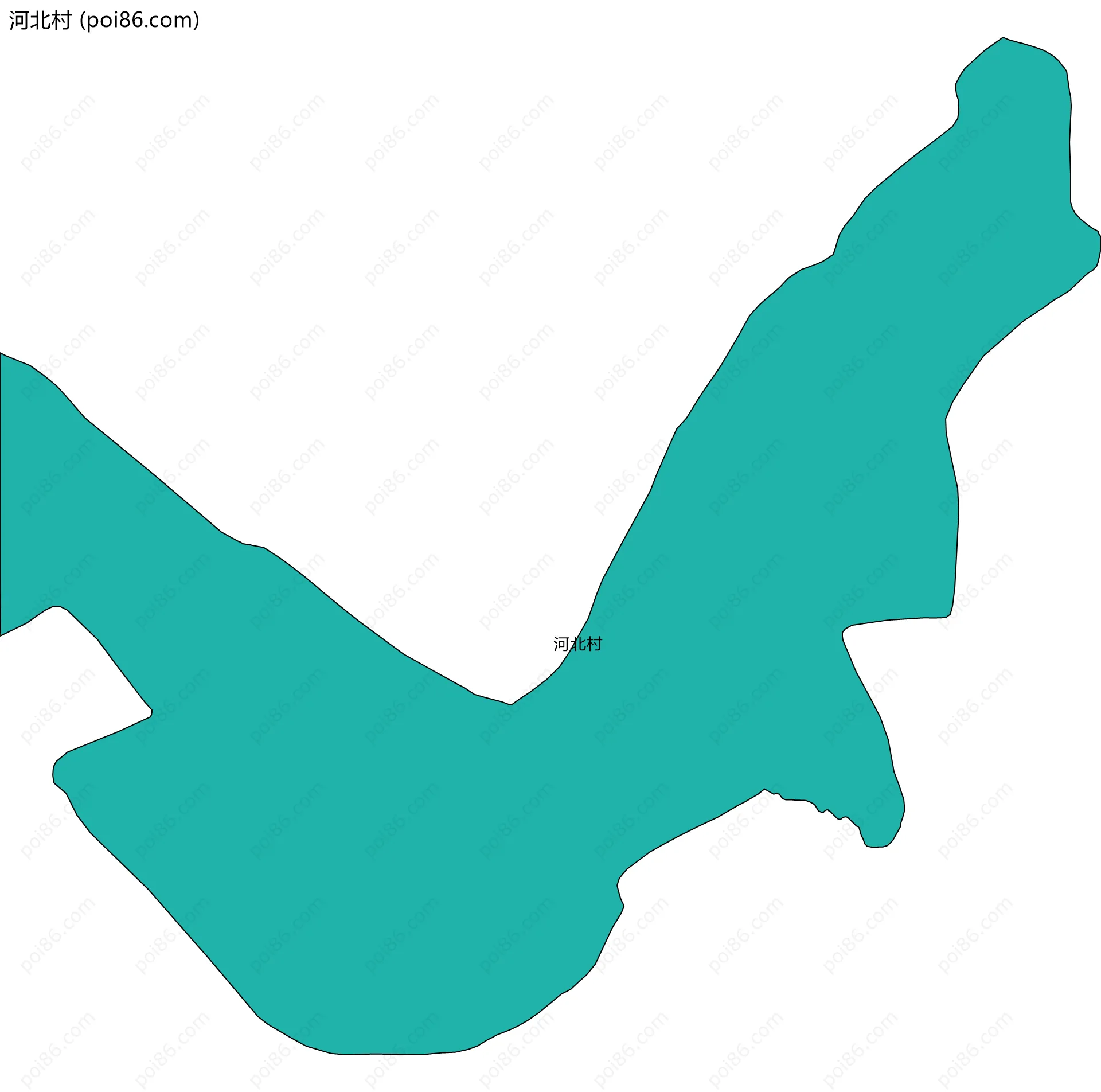 河北村边界地图