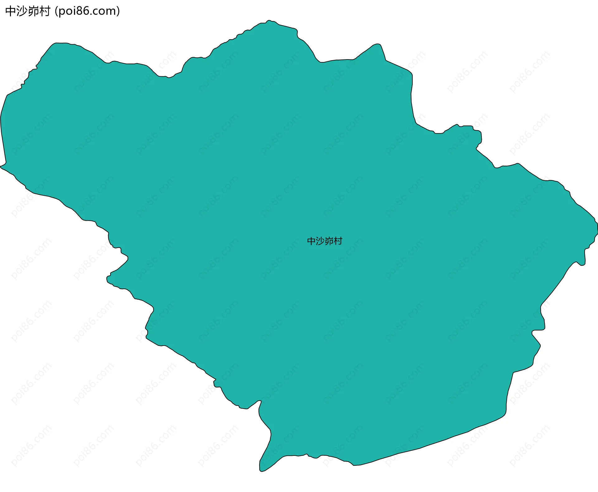 中沙峁村边界地图