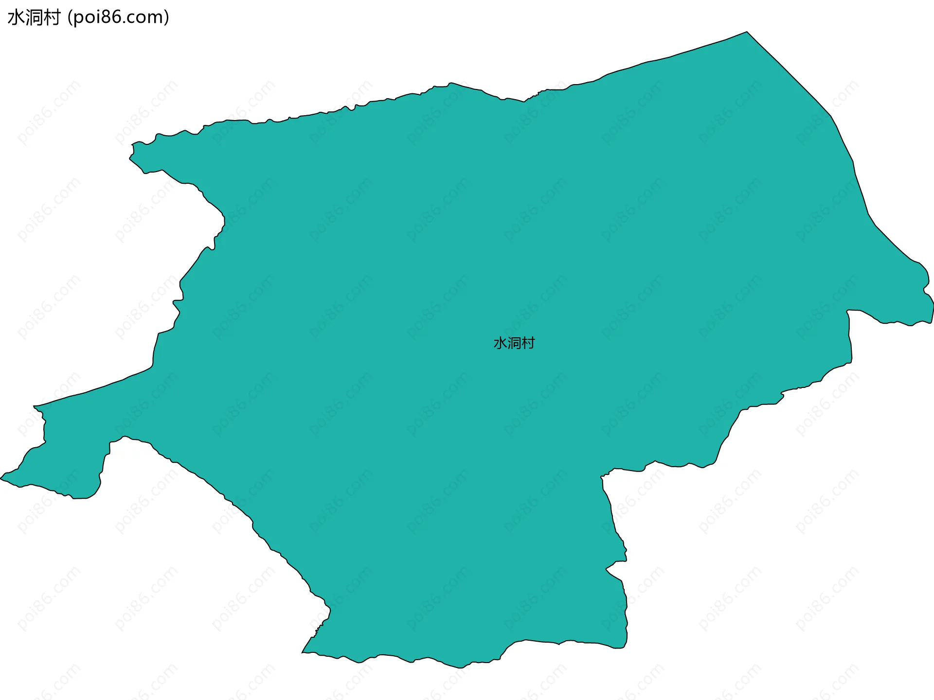 水洞村边界地图