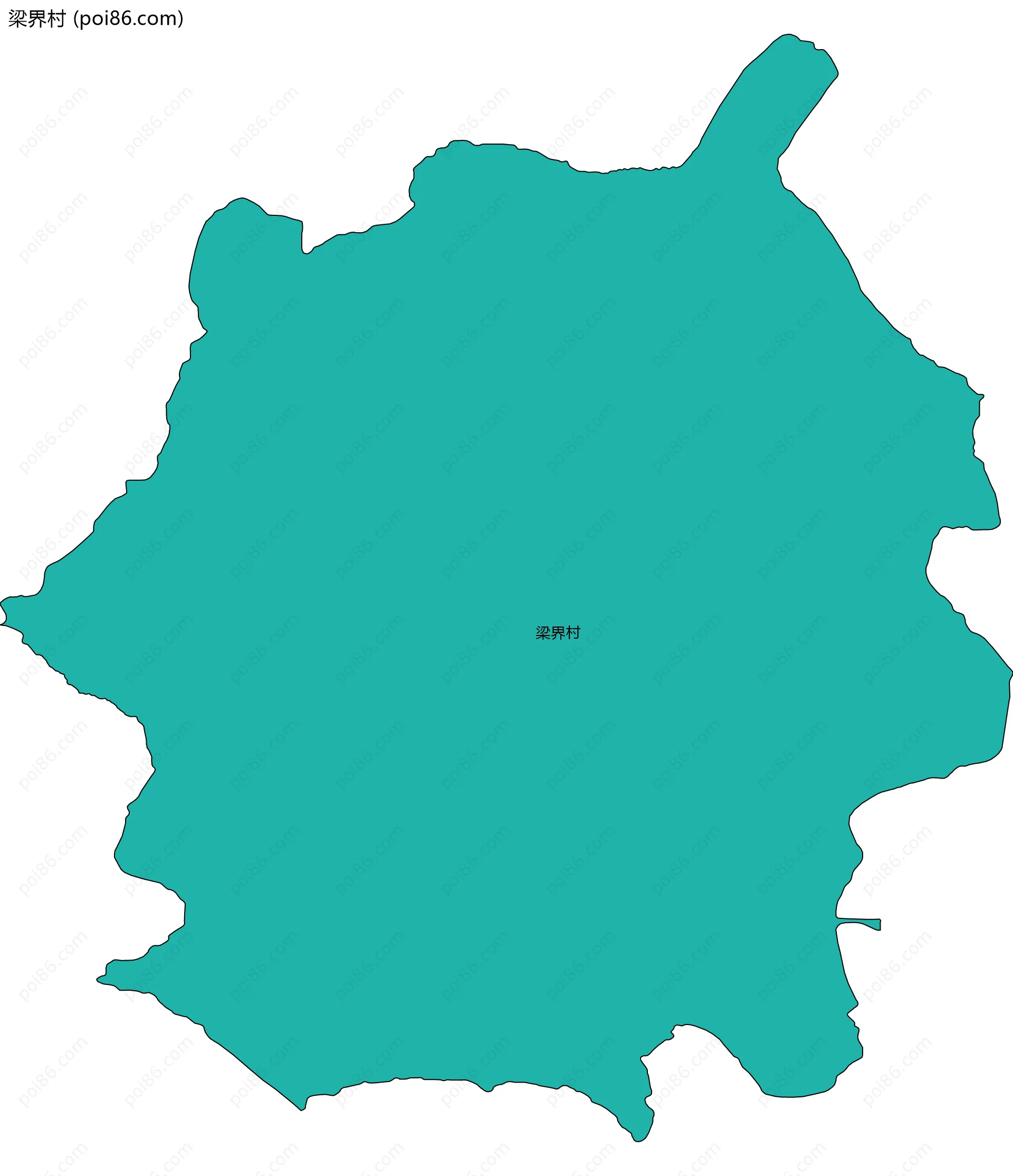 梁界村边界地图