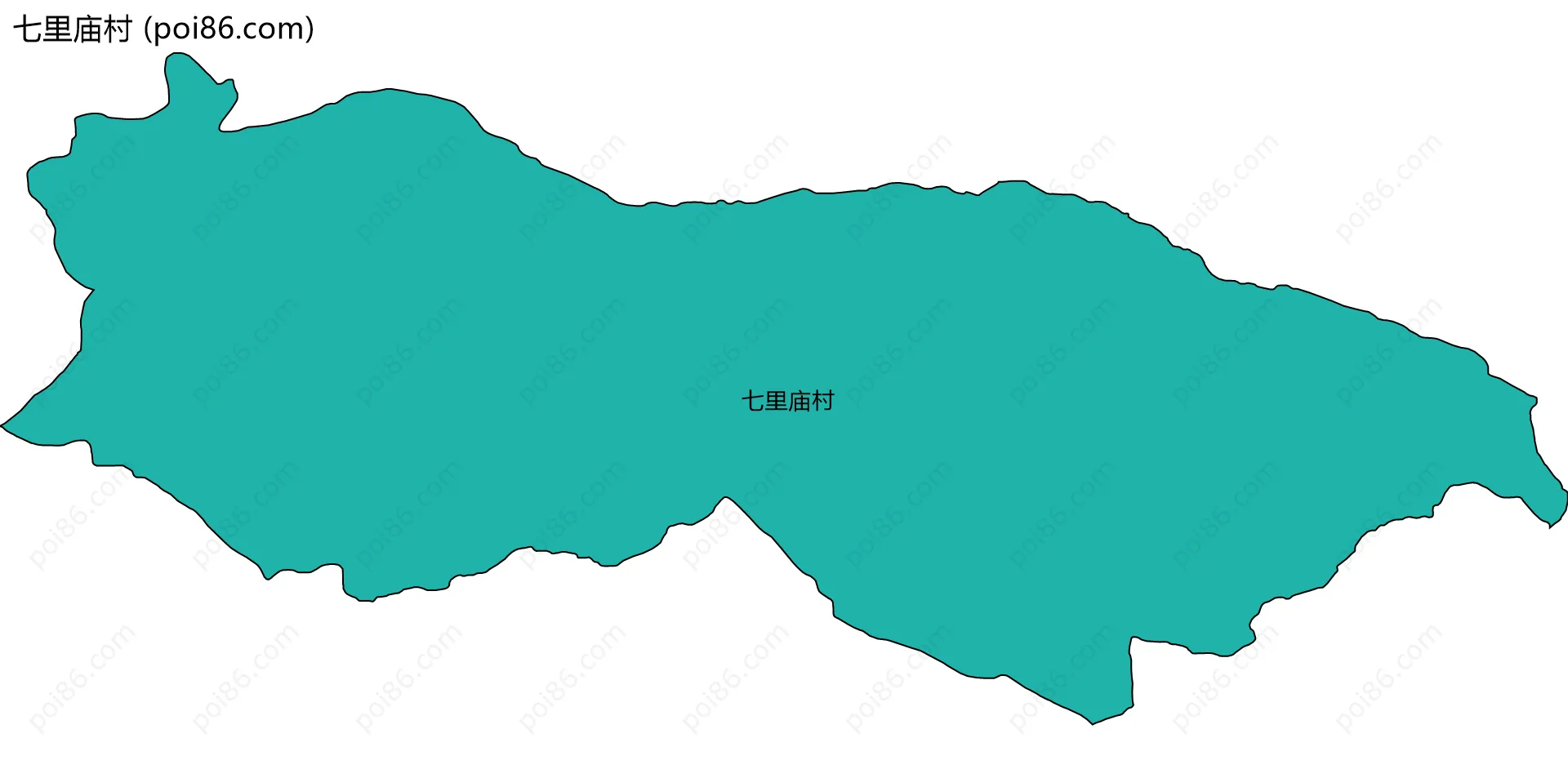 七里庙村边界地图