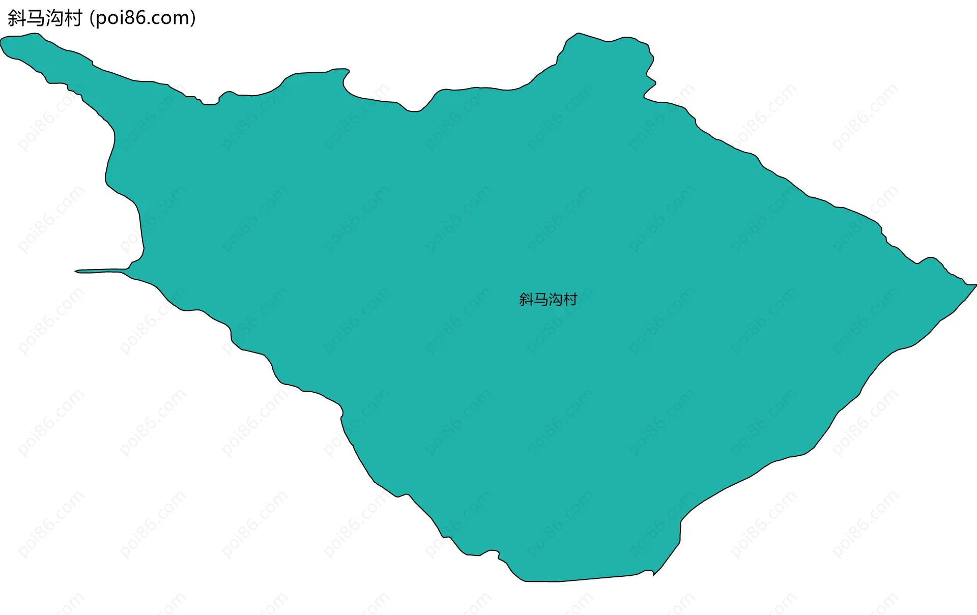 斜马沟村边界地图
