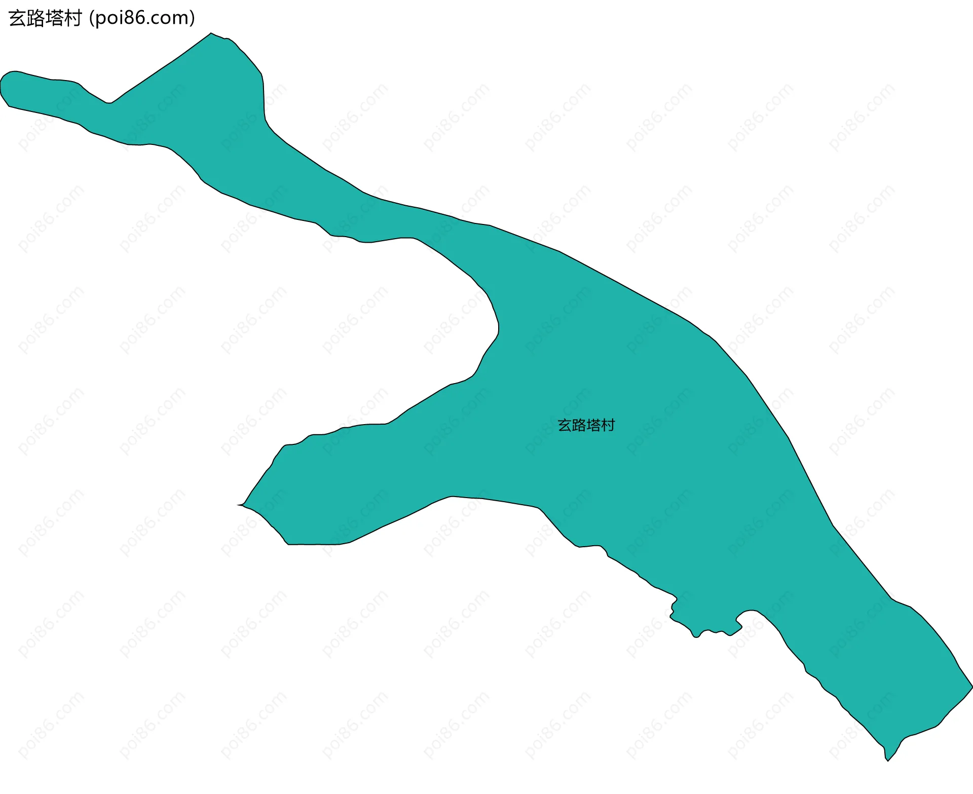 玄路塔村边界地图