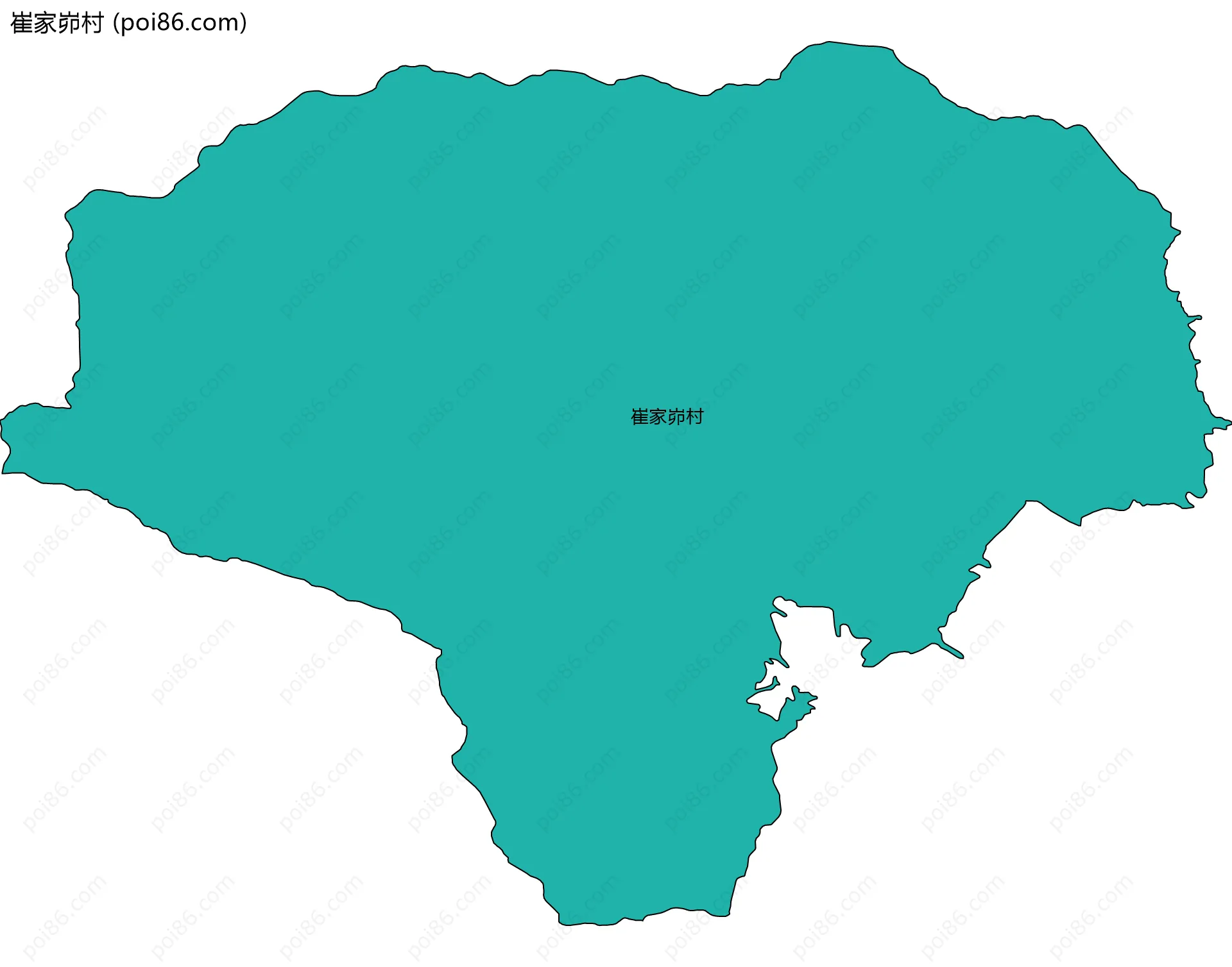 崔家峁村边界地图