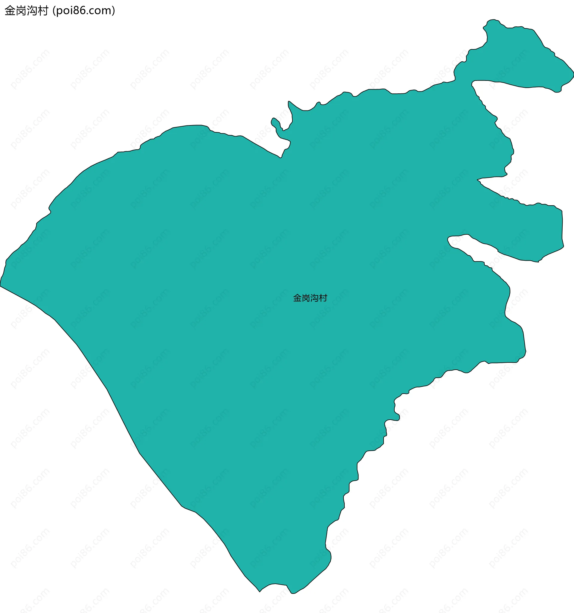 金岗沟村边界地图