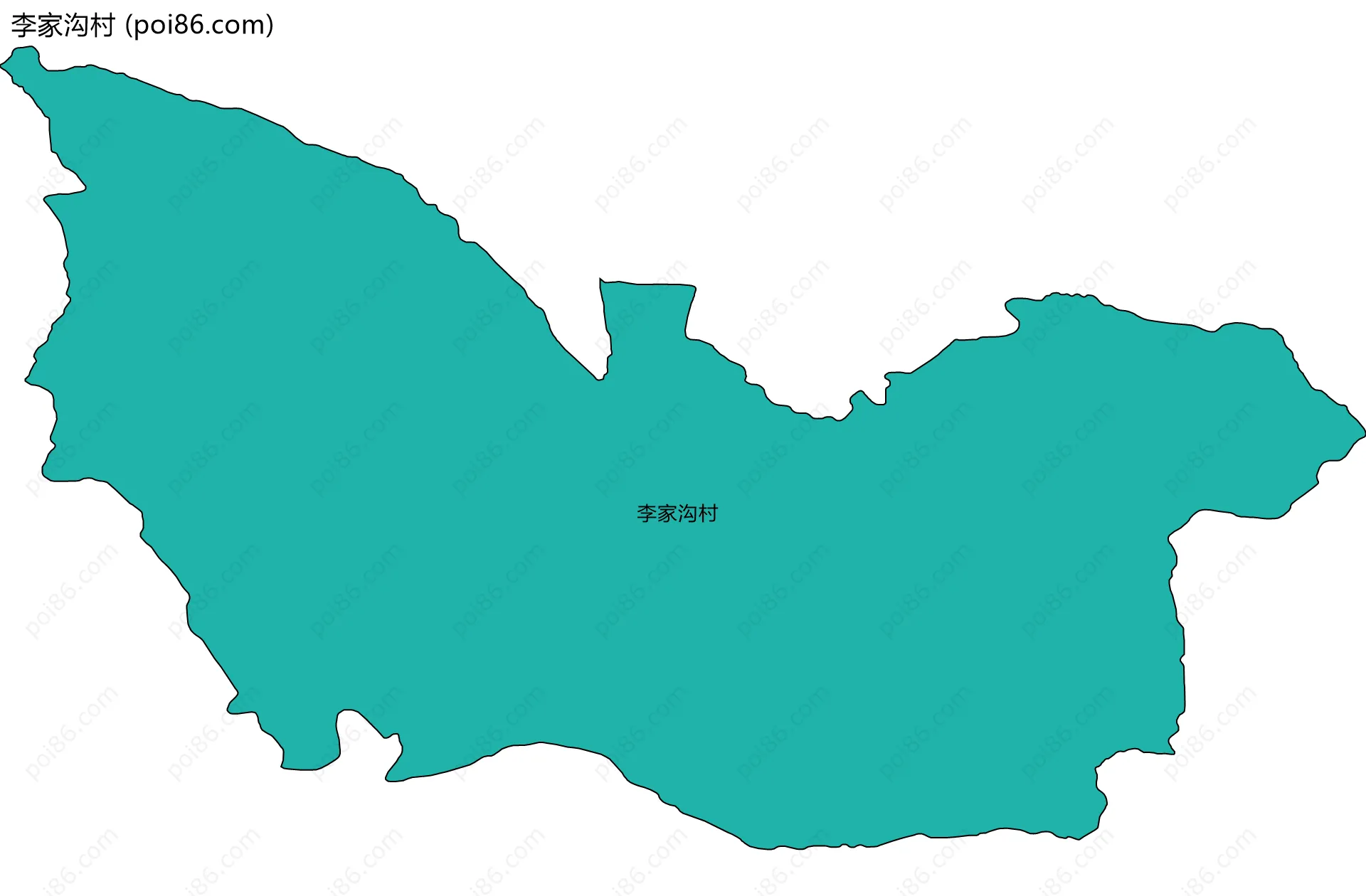 李家沟村边界地图