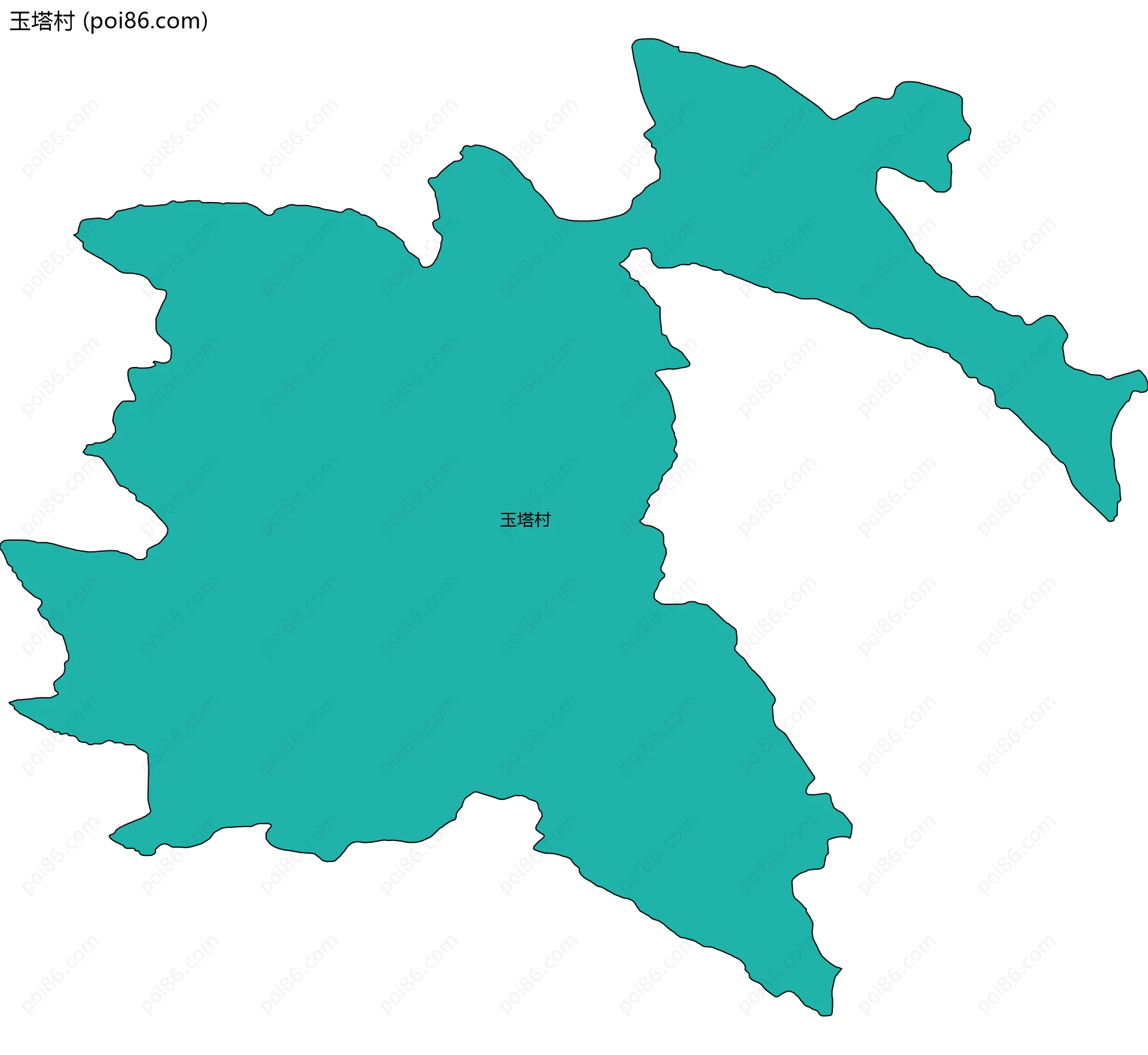 玉塔村边界地图