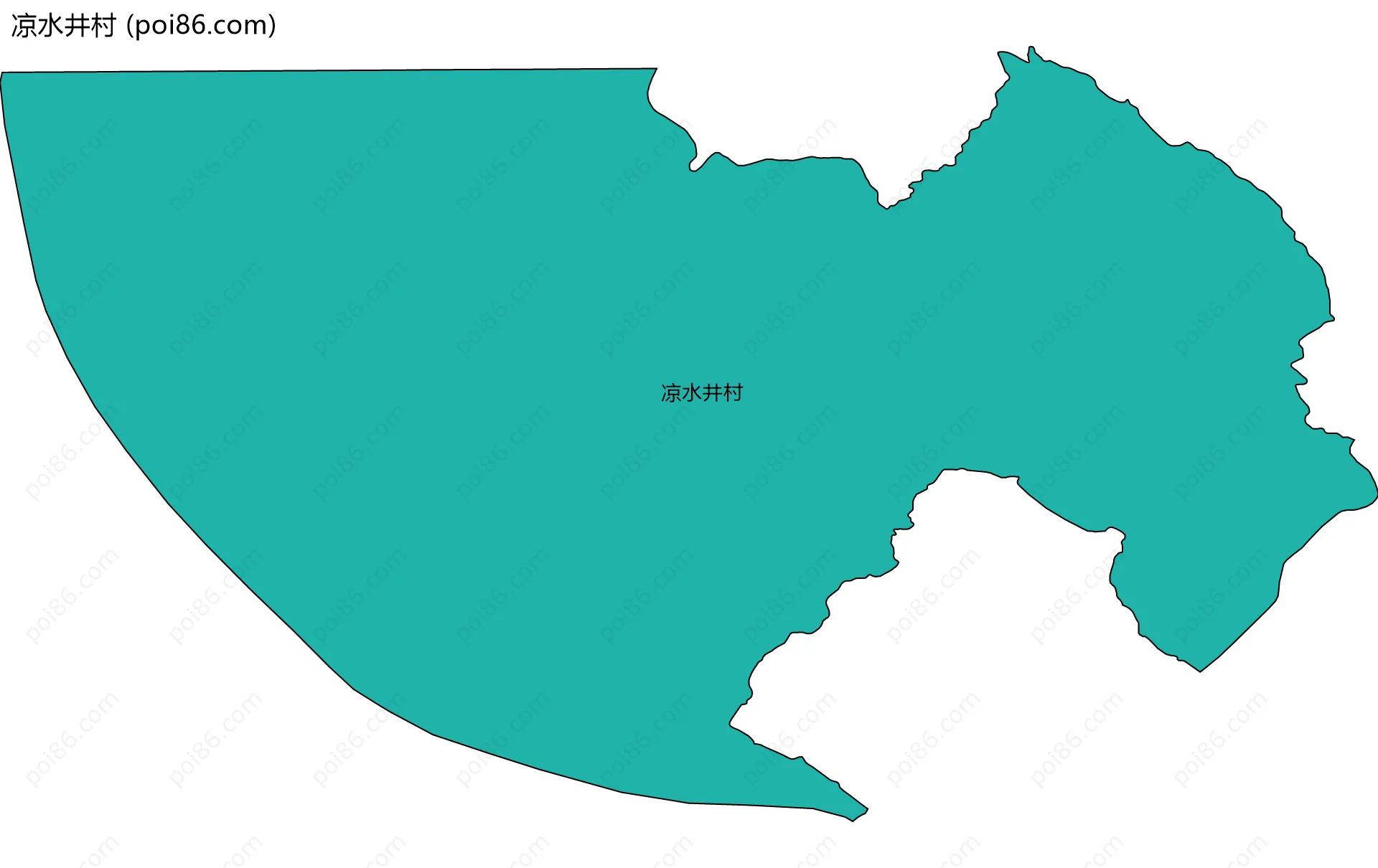 凉水井村边界地图