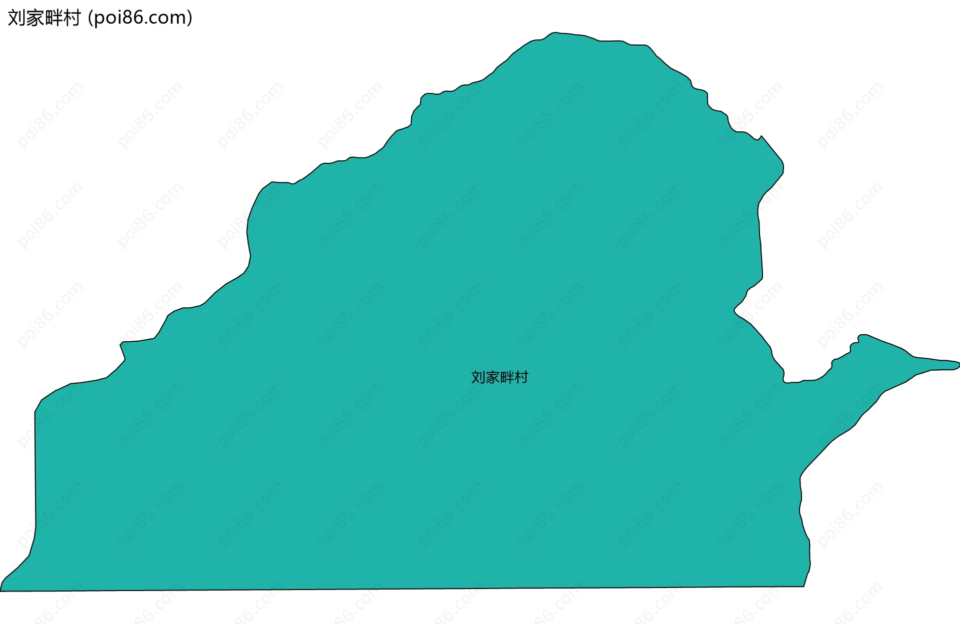 刘家畔村边界地图