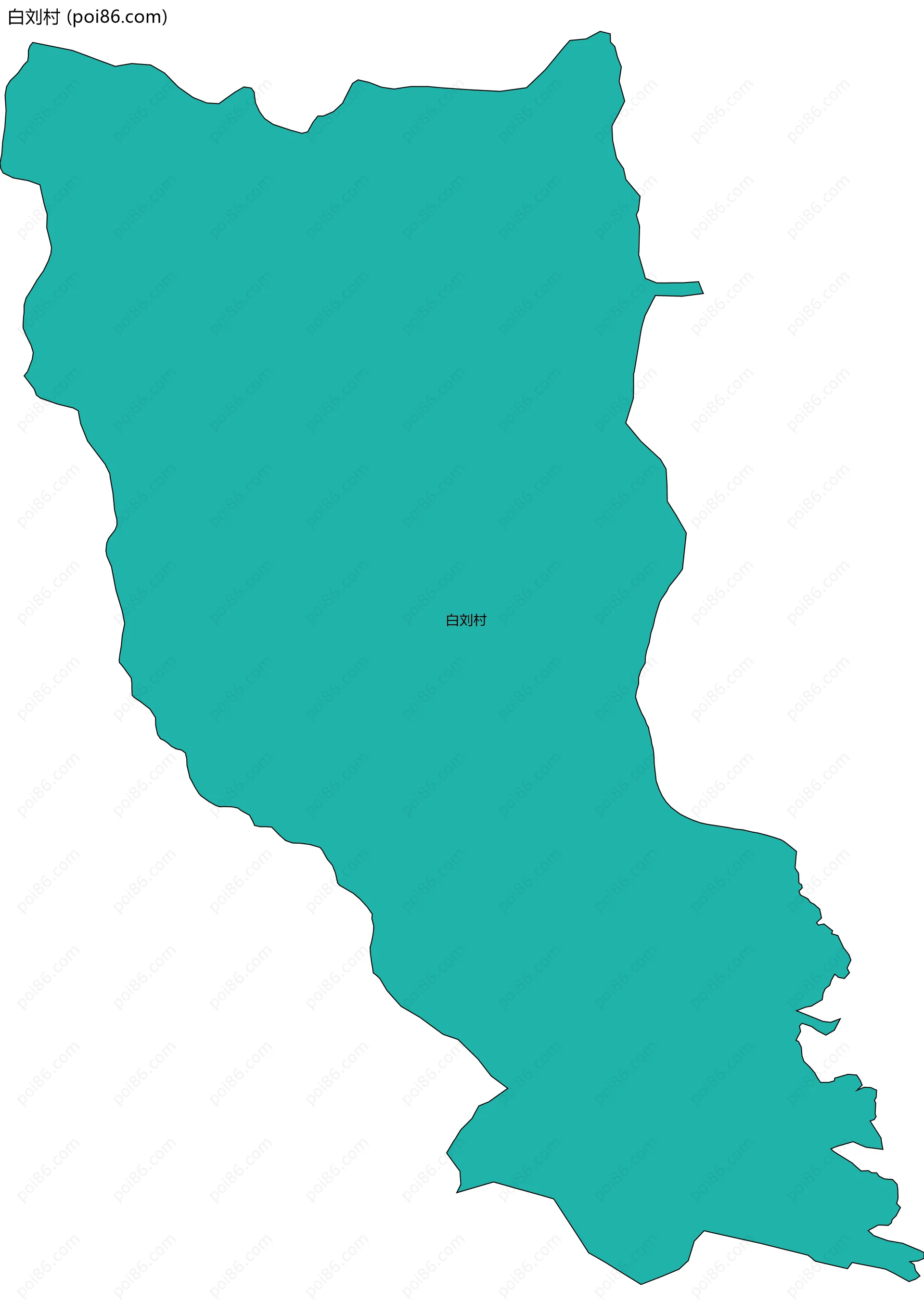 白刘村边界地图