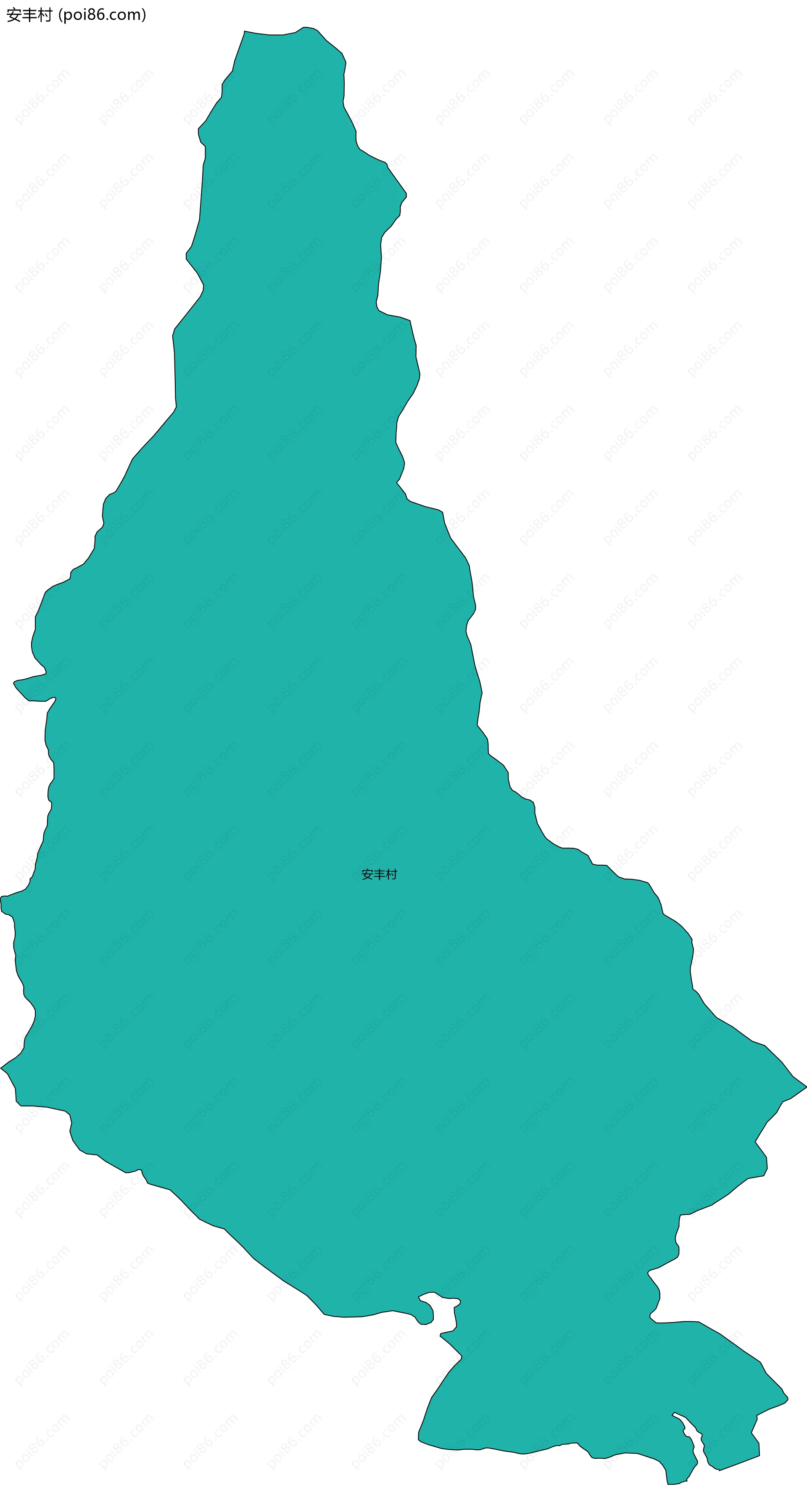 安丰村边界地图