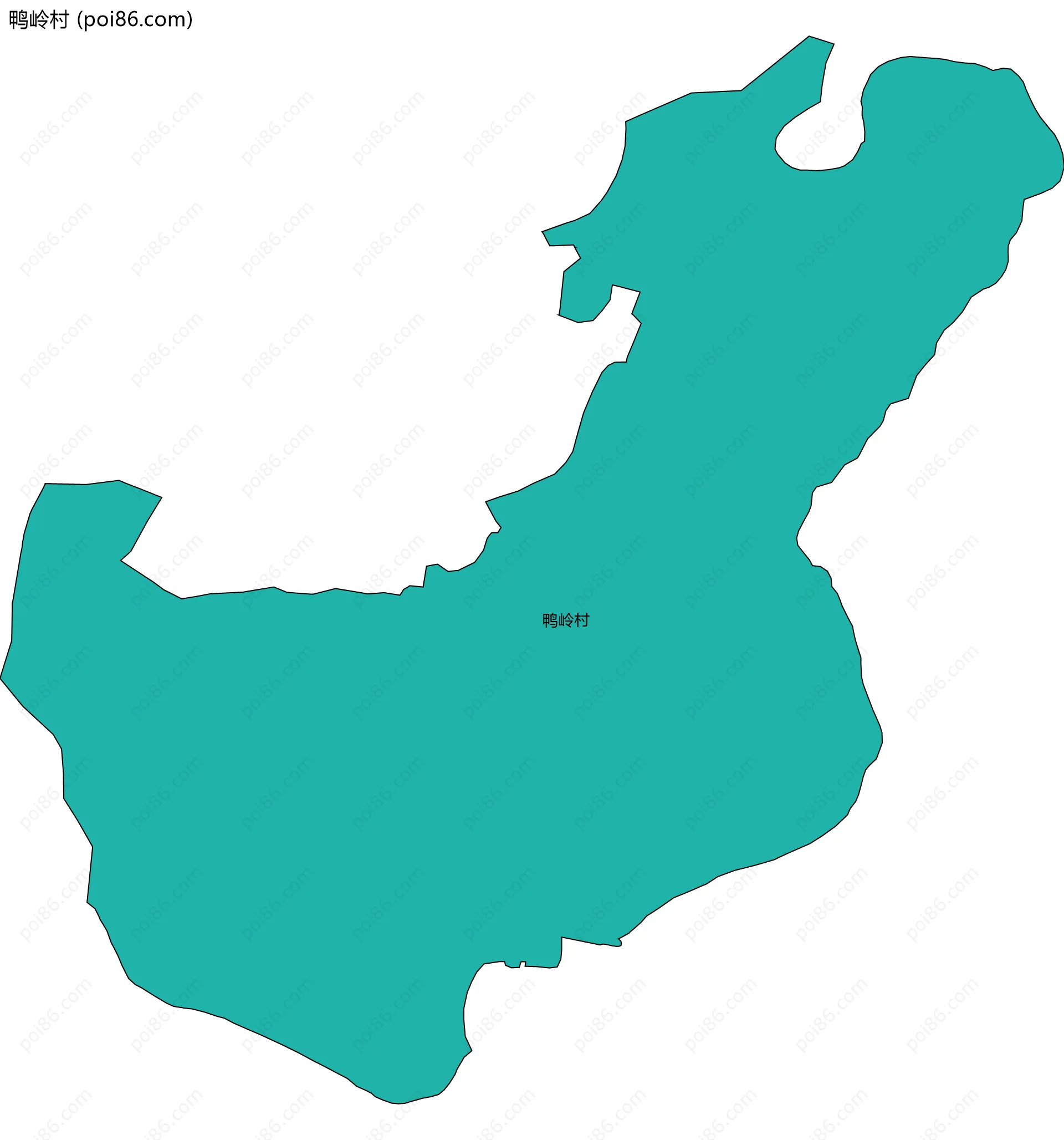 鸭岭村边界地图