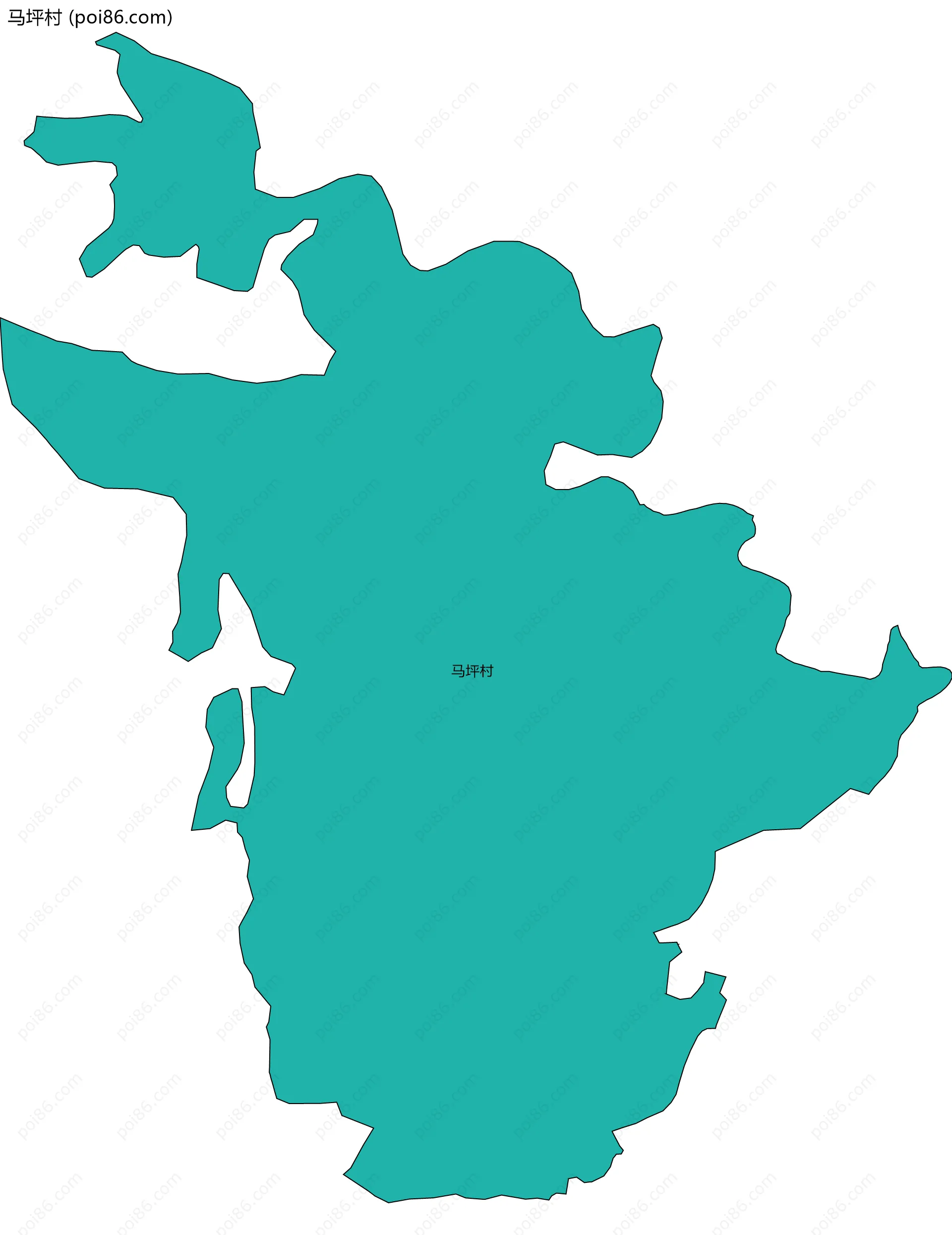 马坪村边界地图