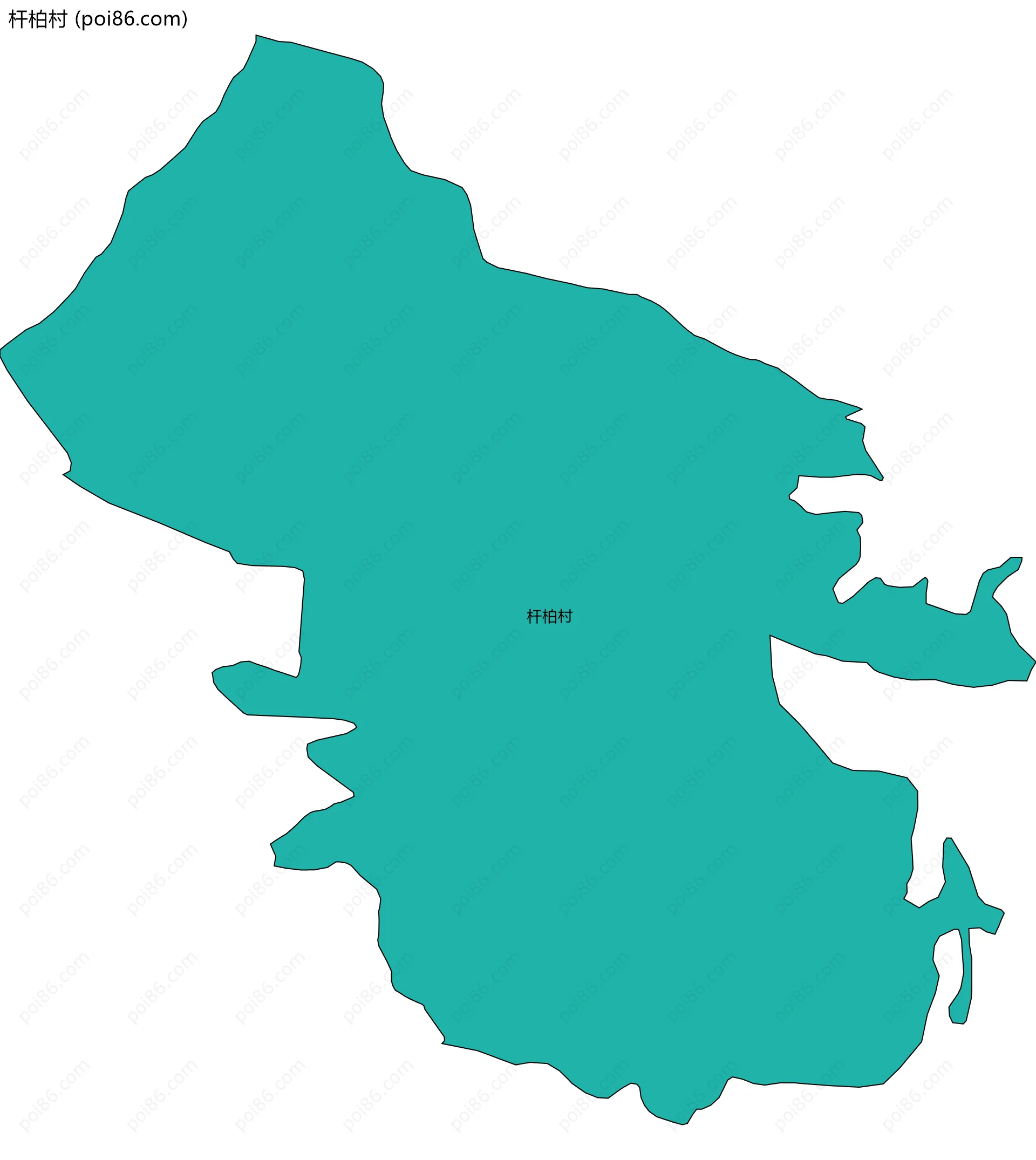 杆柏村边界地图