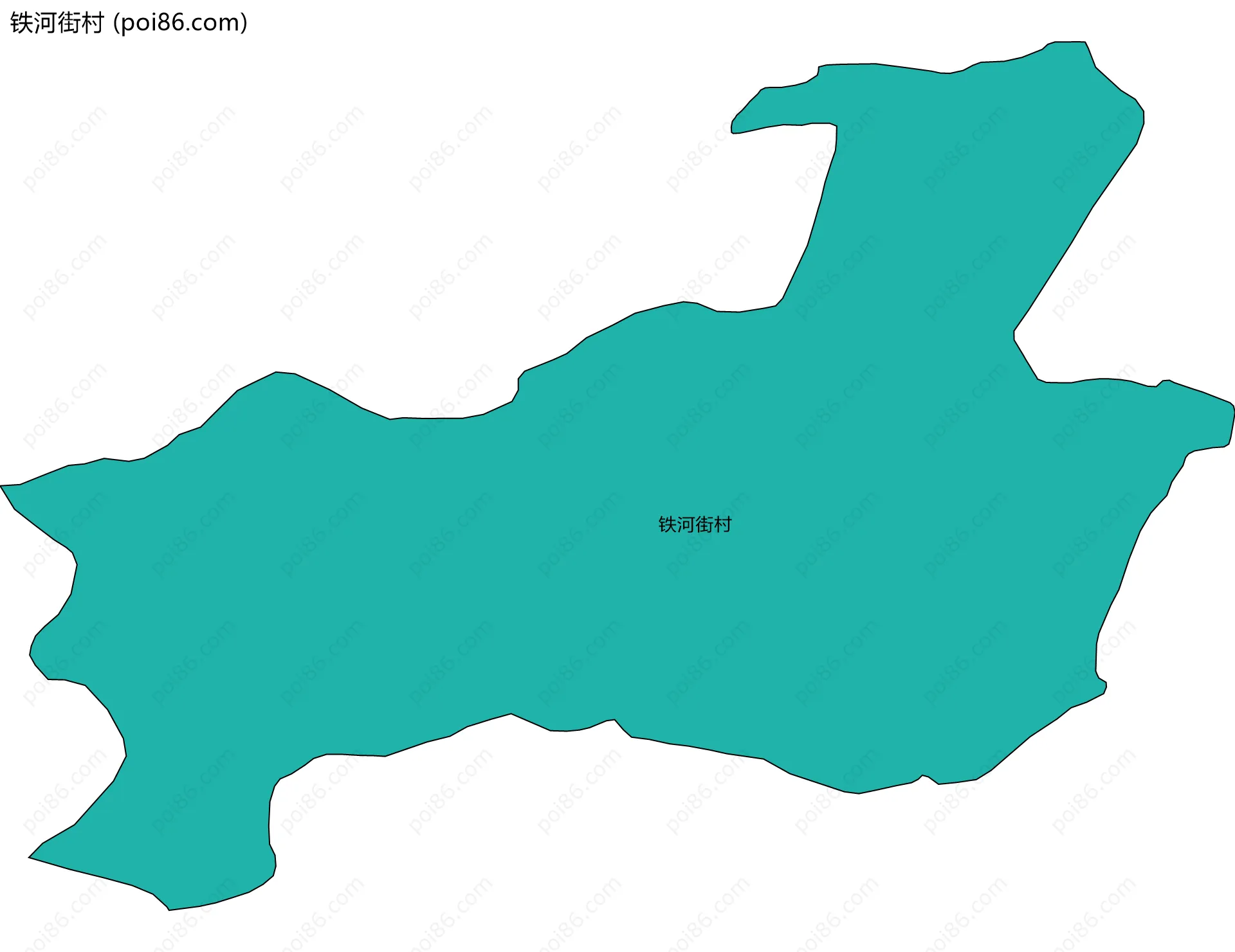 铁河街村边界地图