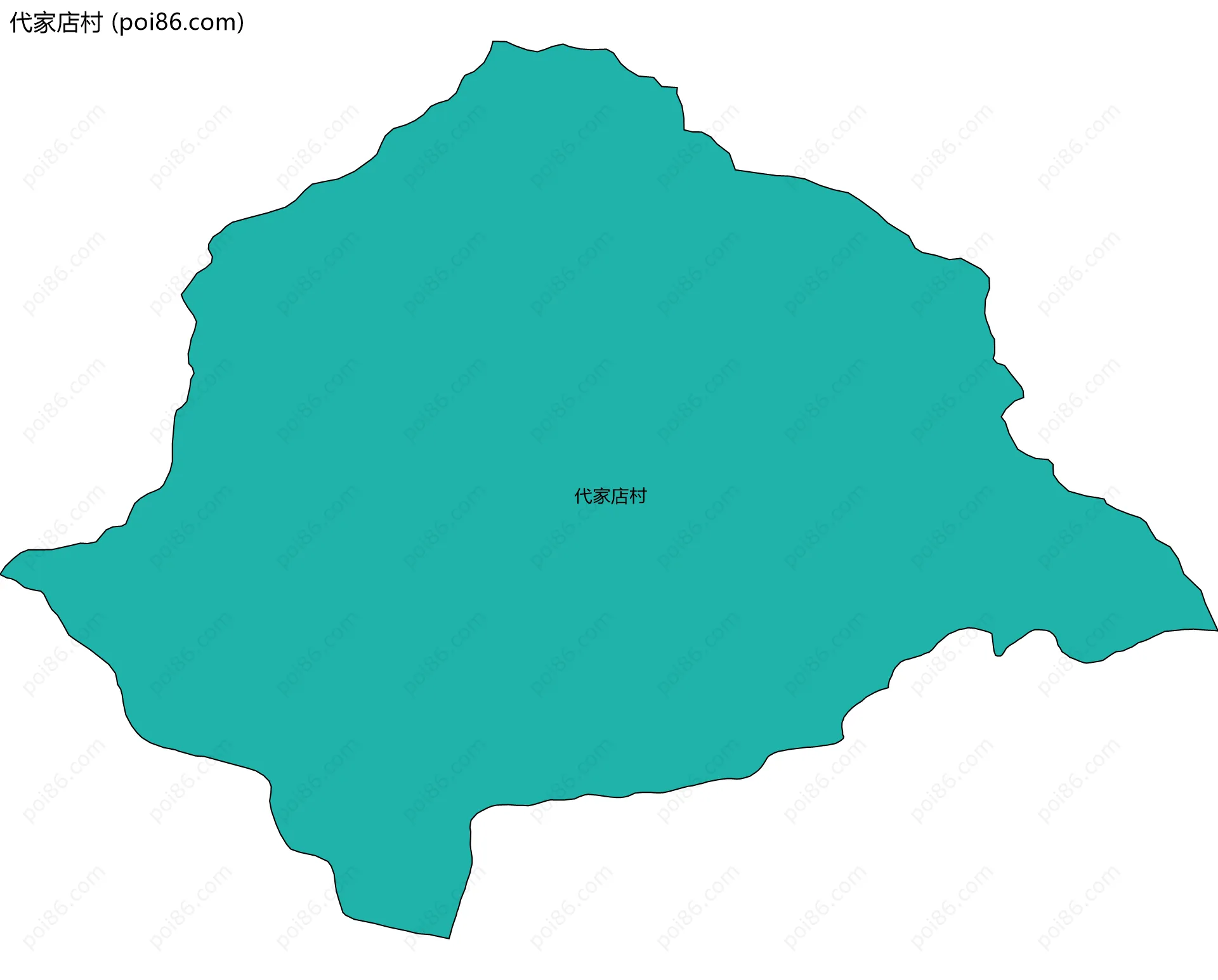代家店村边界地图
