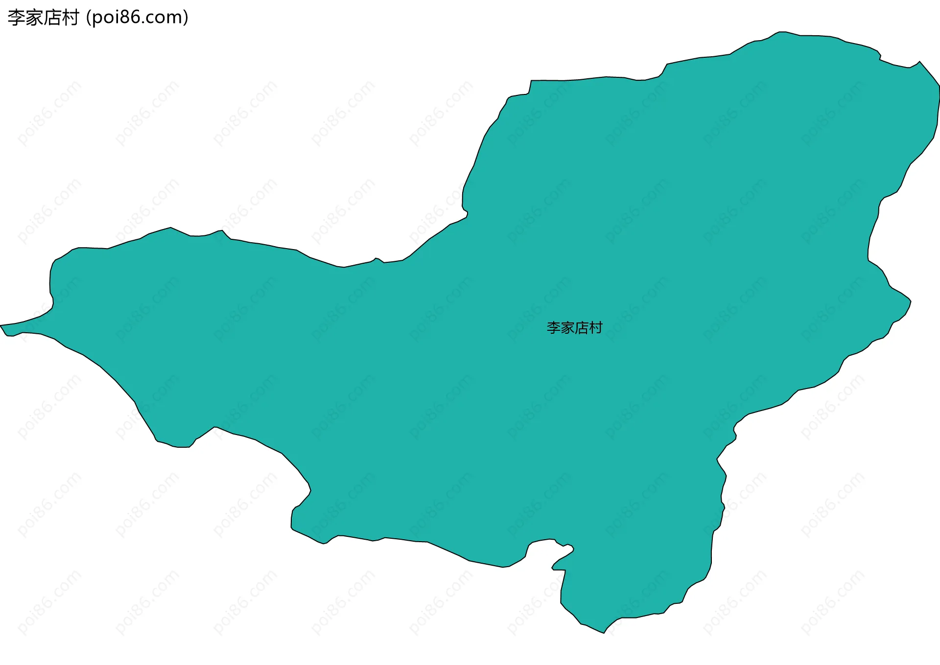 李家店村边界地图