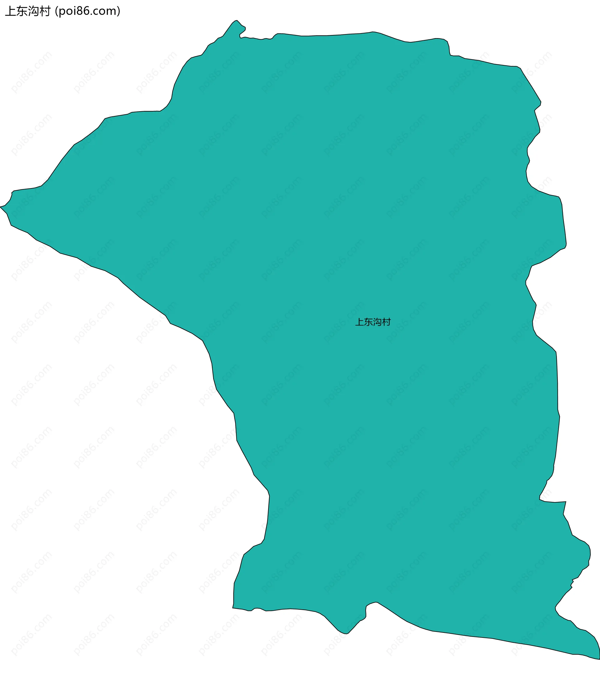 上东沟村边界地图