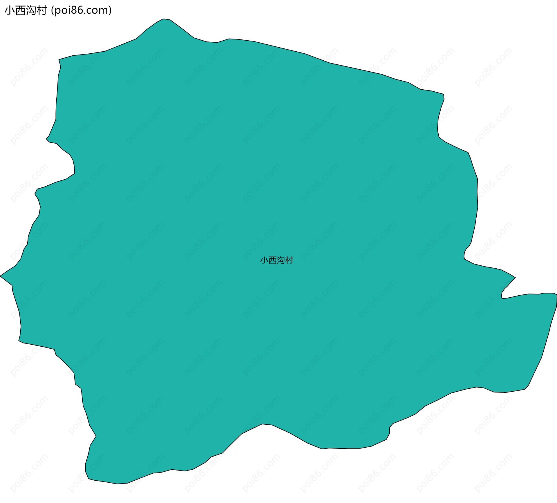 小西沟村边界地图