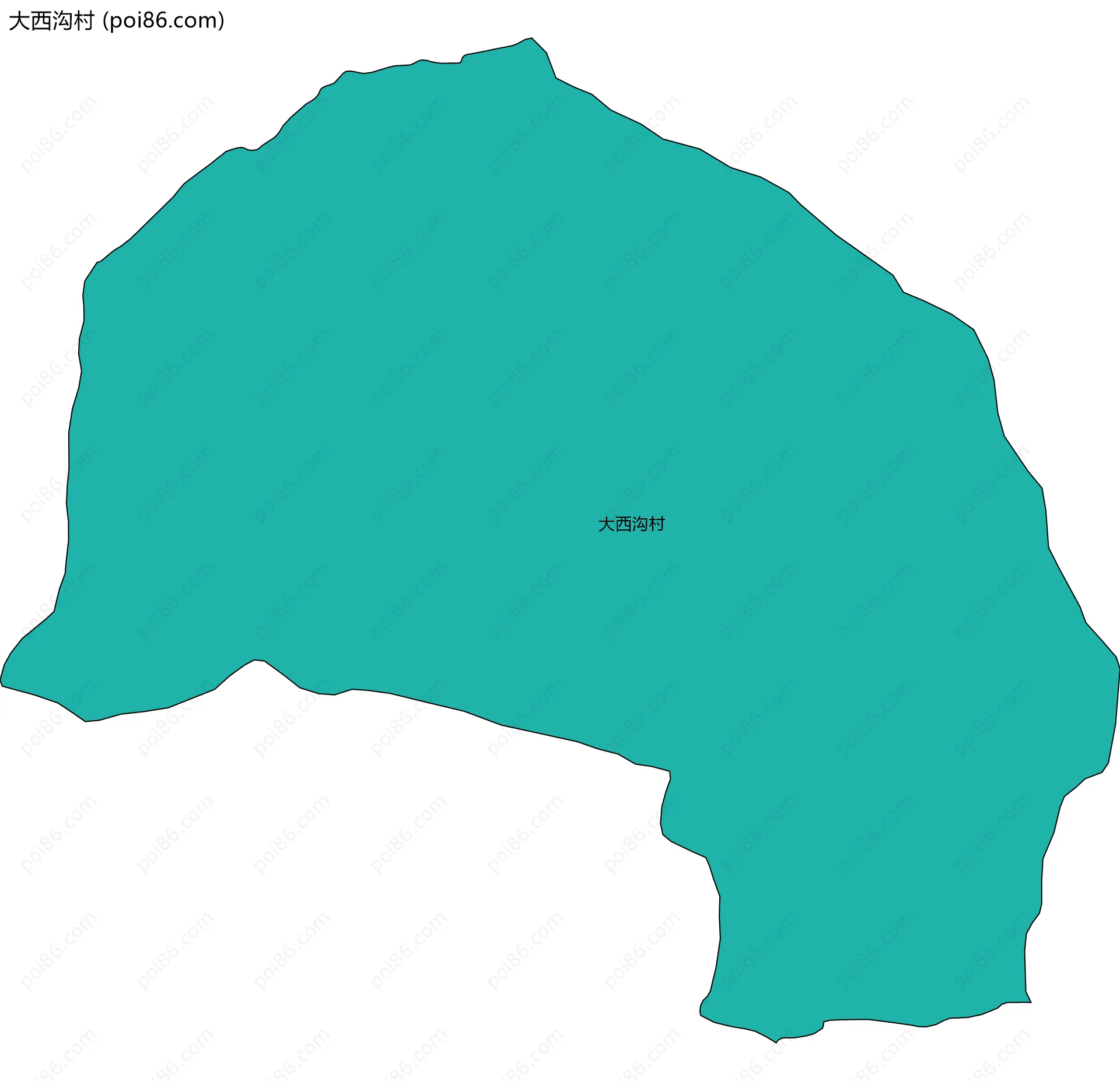 大西沟村边界地图