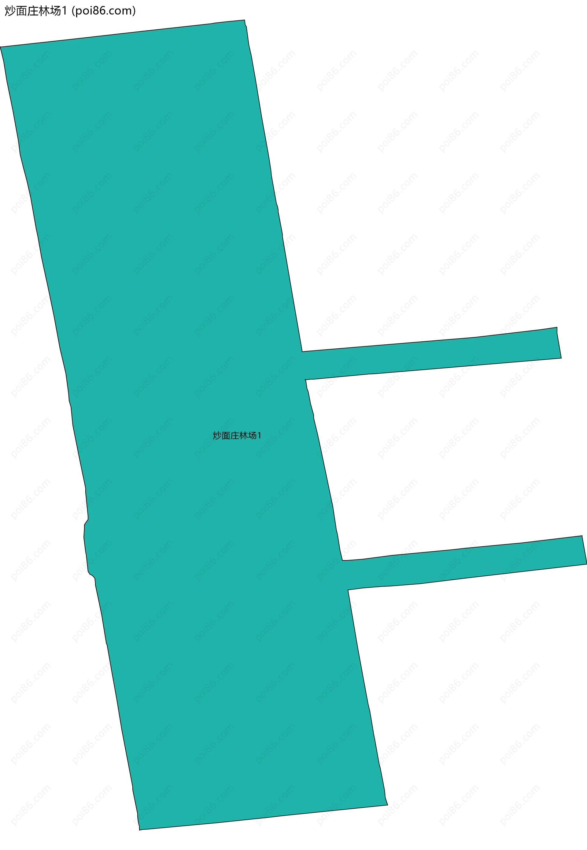 炒面庄林场1边界地图