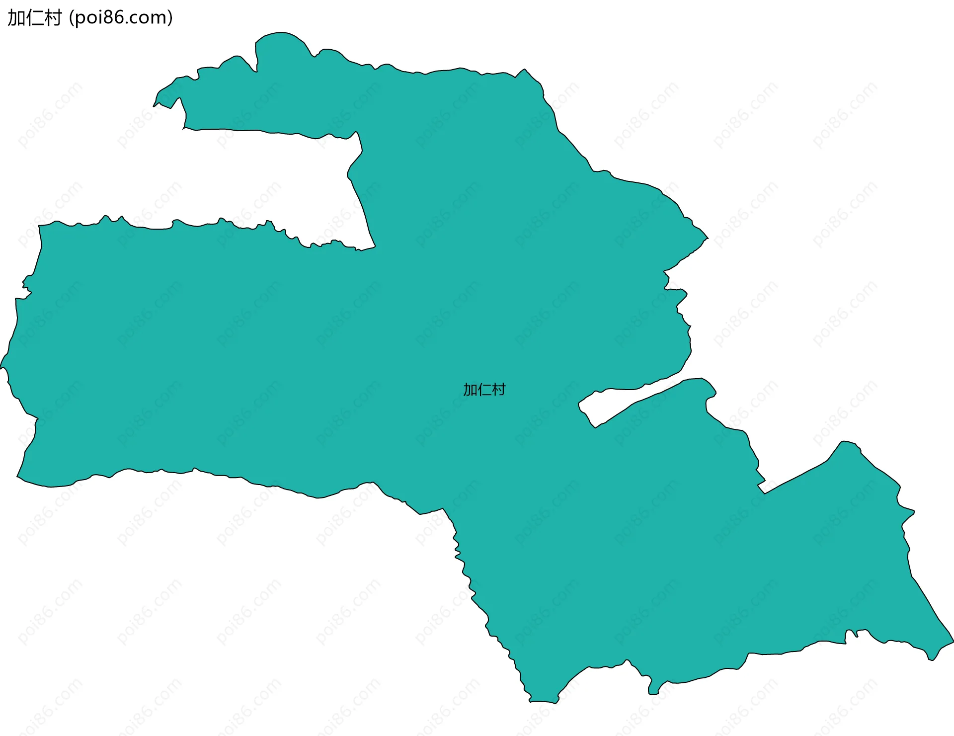 加仁村边界地图