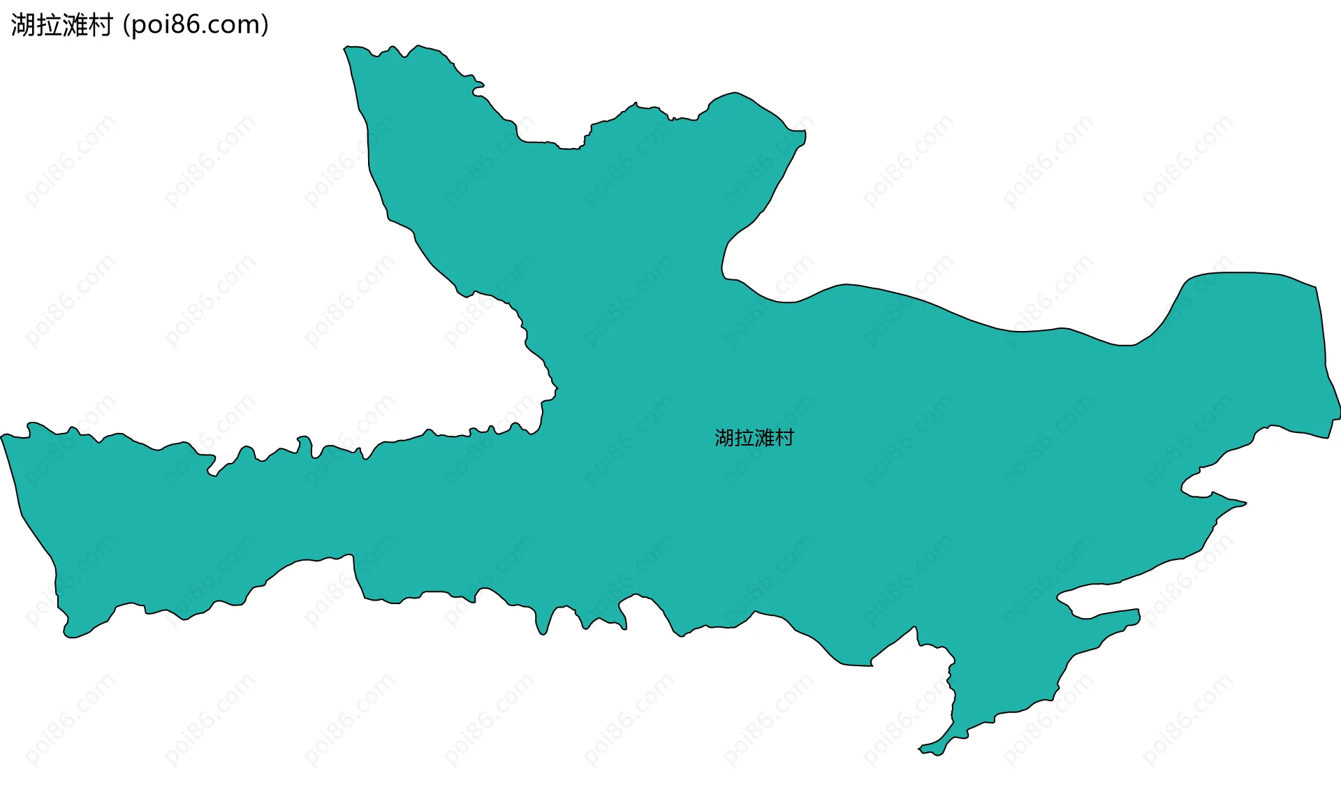 湖拉滩村边界地图