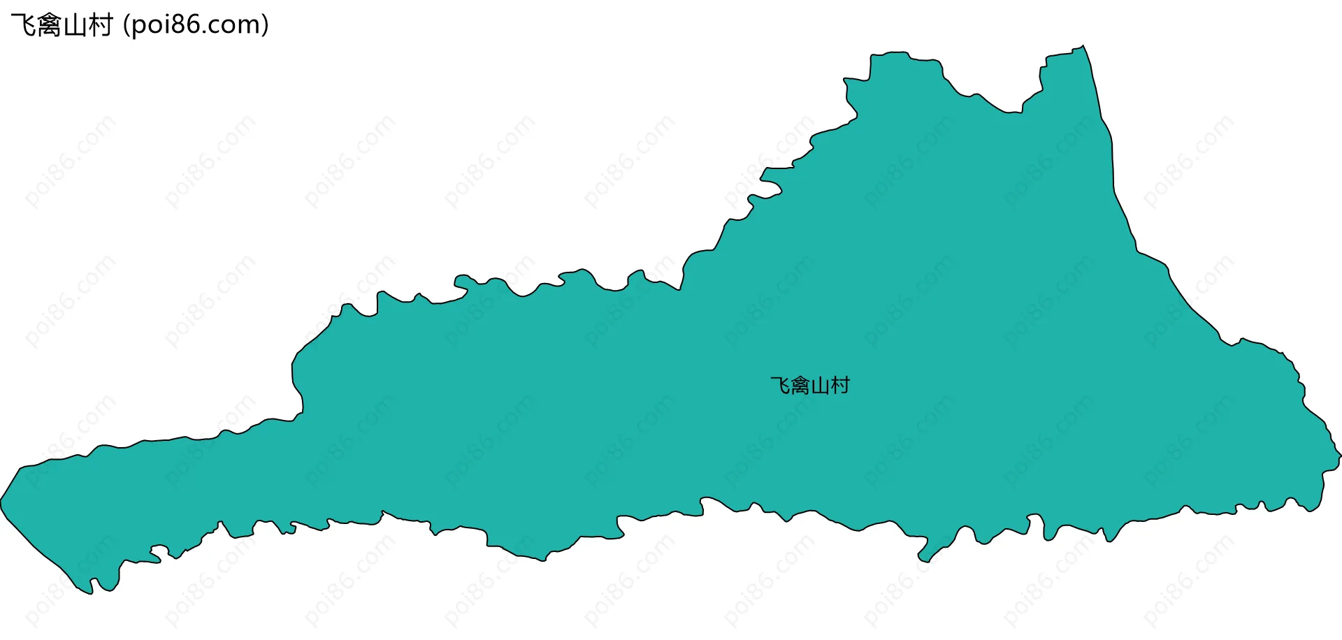 飞禽山村边界地图