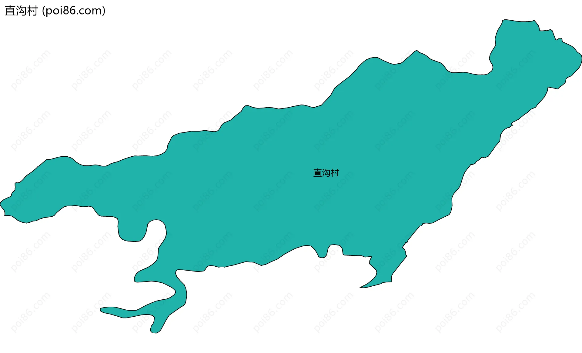 直沟村边界地图