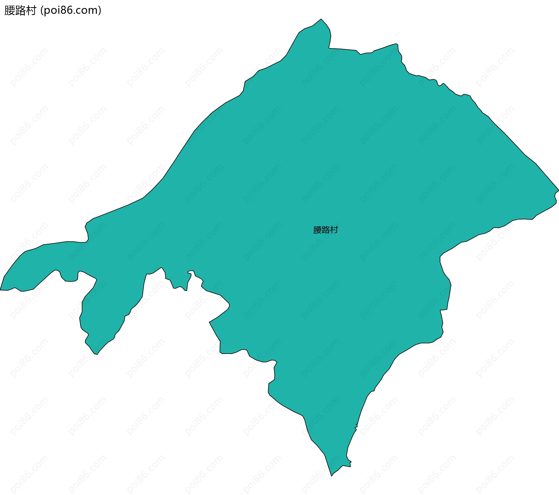 腰路村边界地图