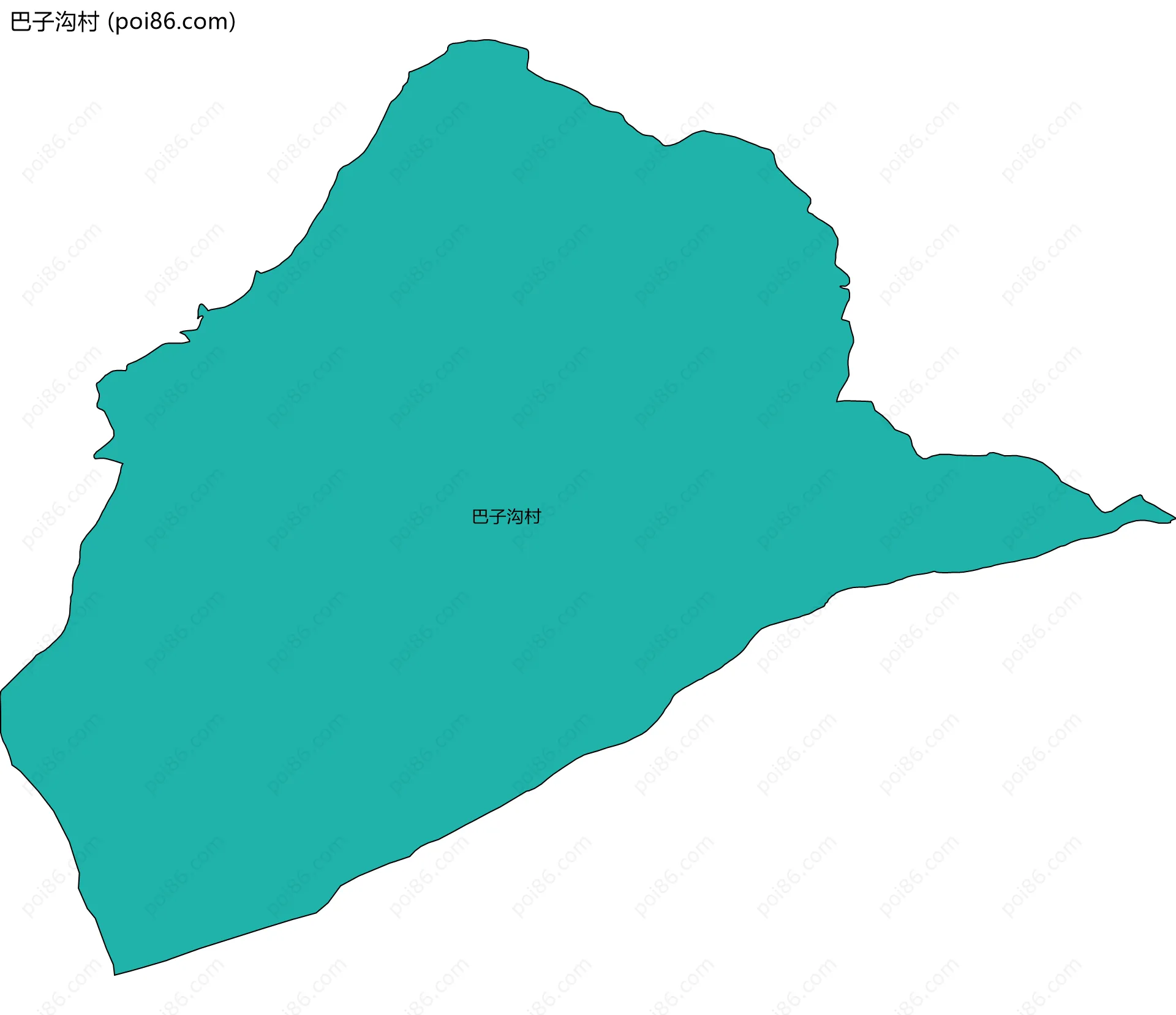 巴子沟村边界地图