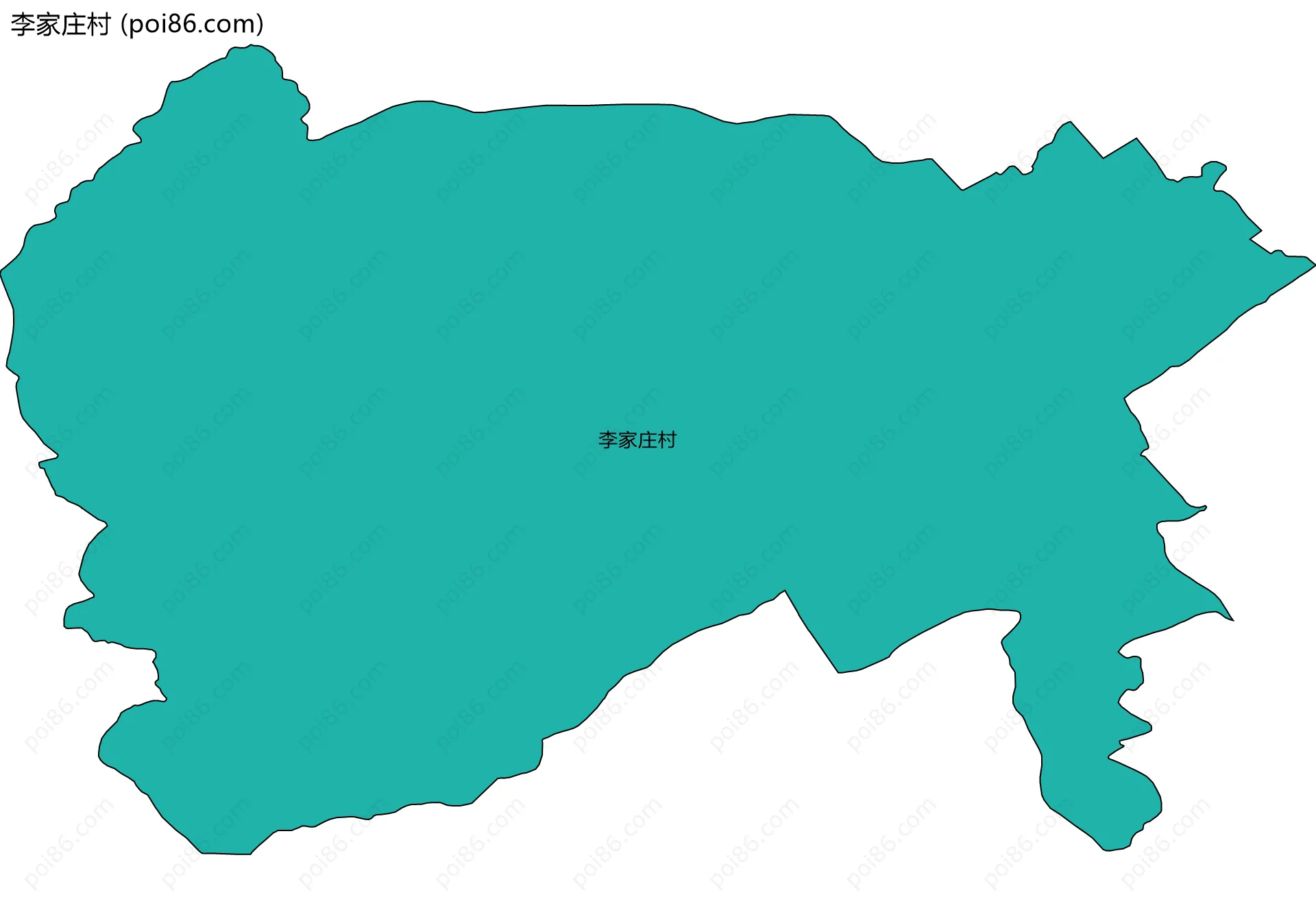 李家庄村边界地图