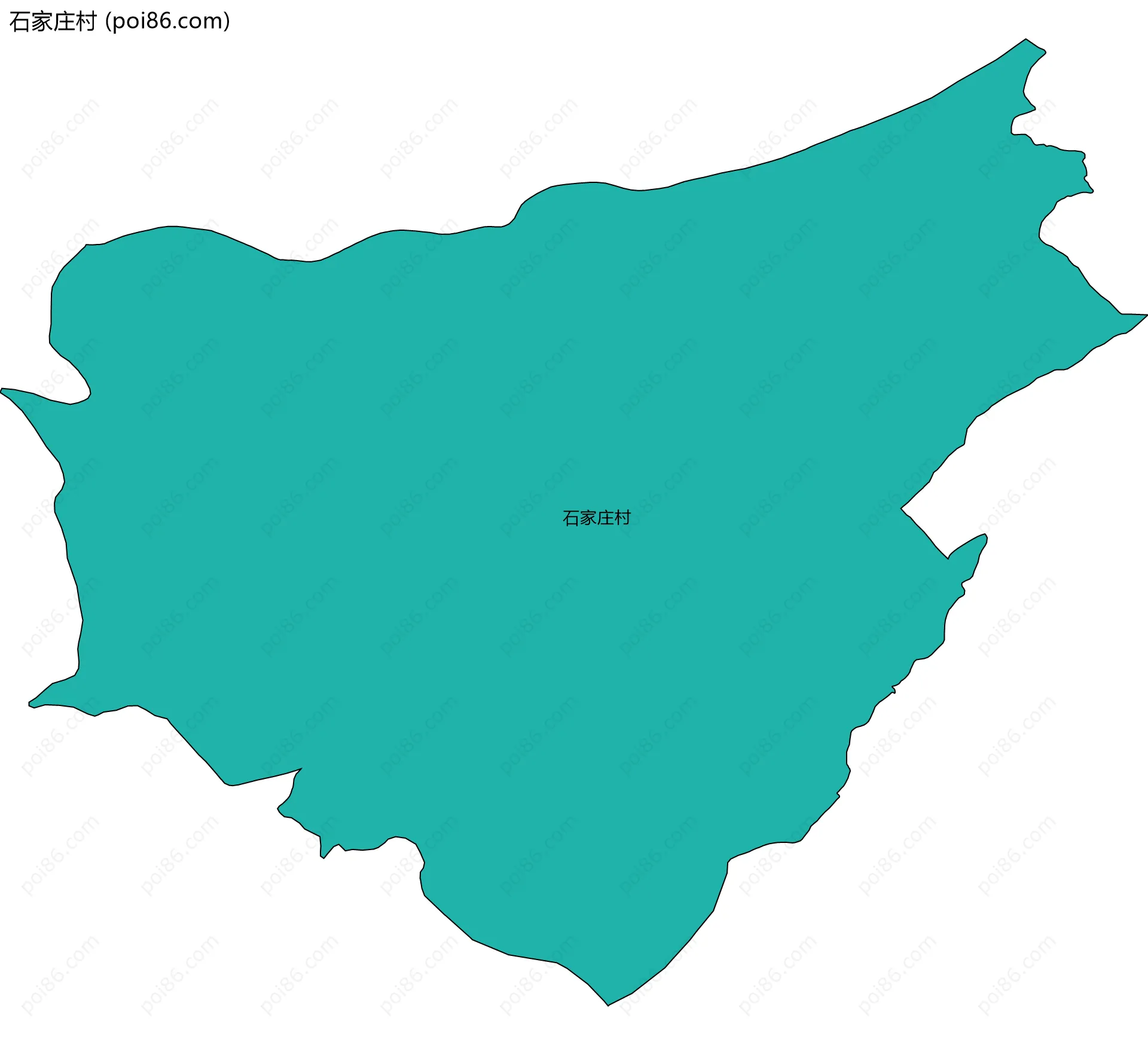 石家庄村边界地图