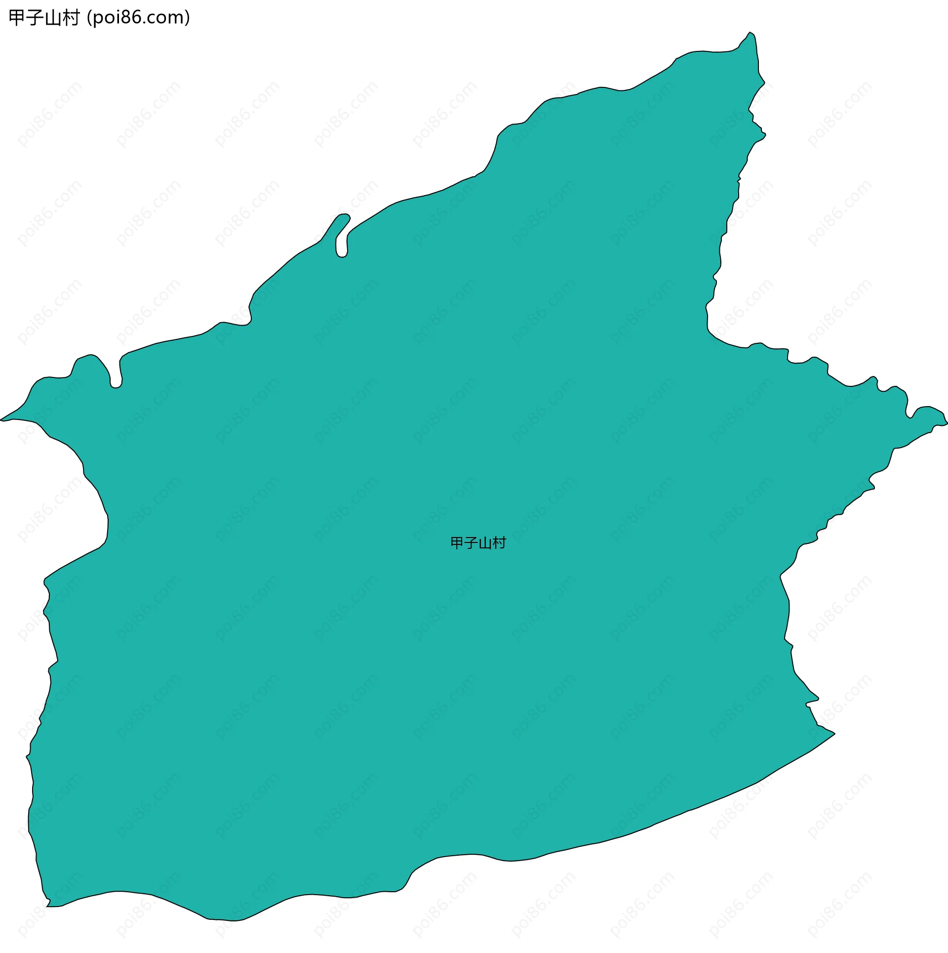 甲子山村边界地图