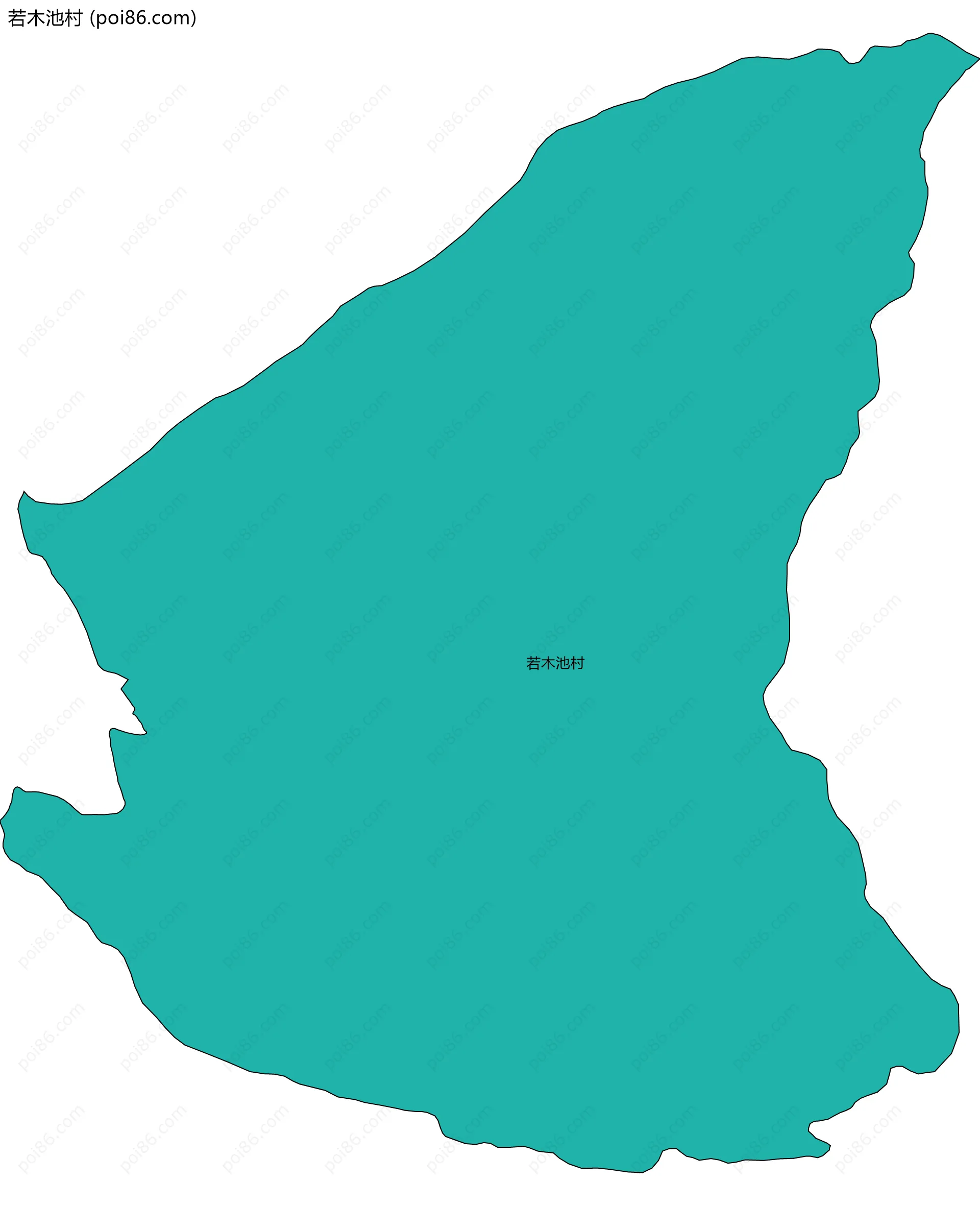 若木池村边界地图