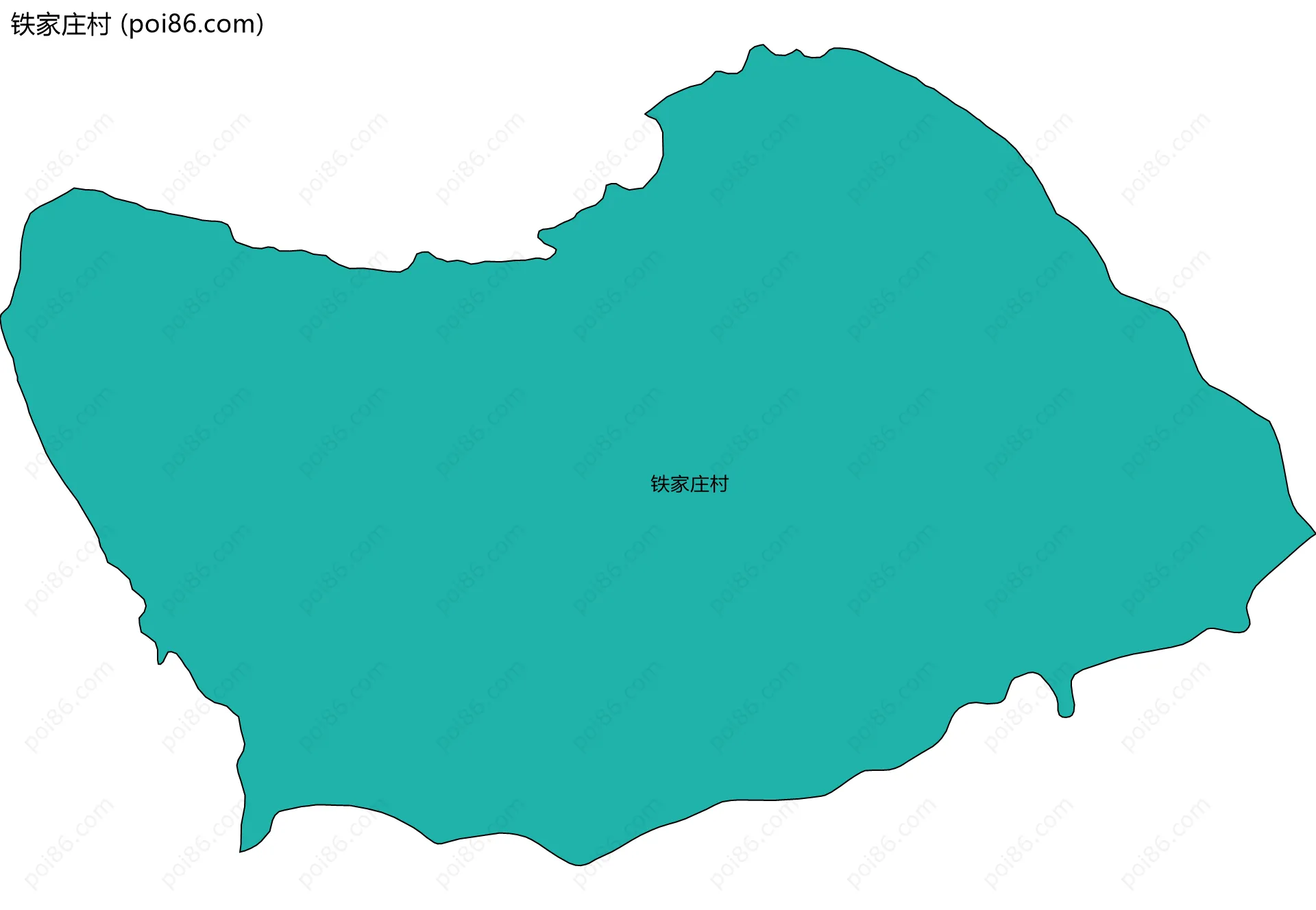 铁家庄村边界地图