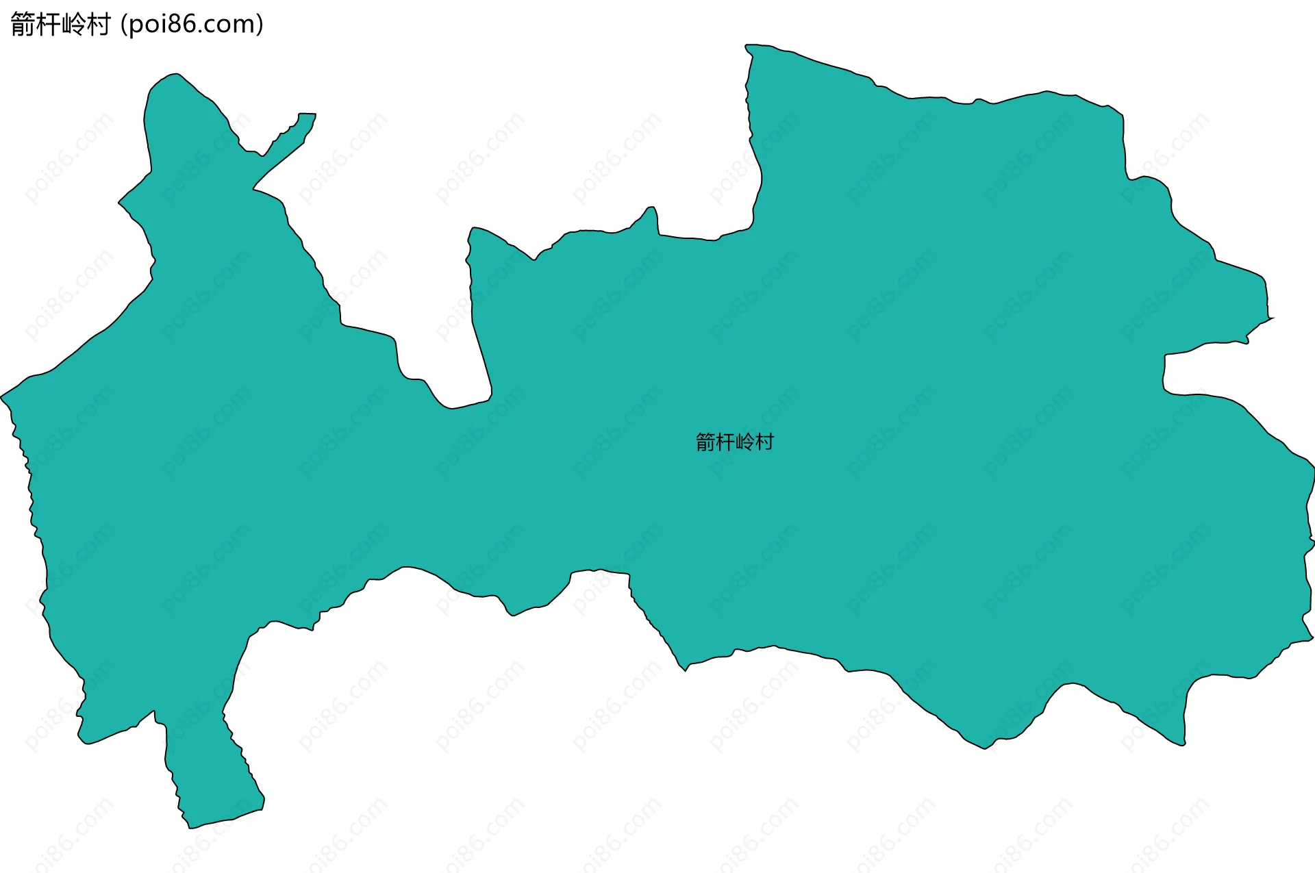箭杆岭村边界地图