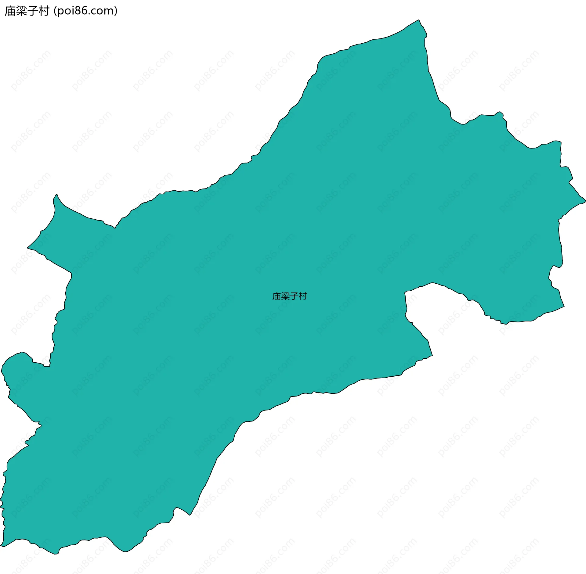 庙梁子村边界地图