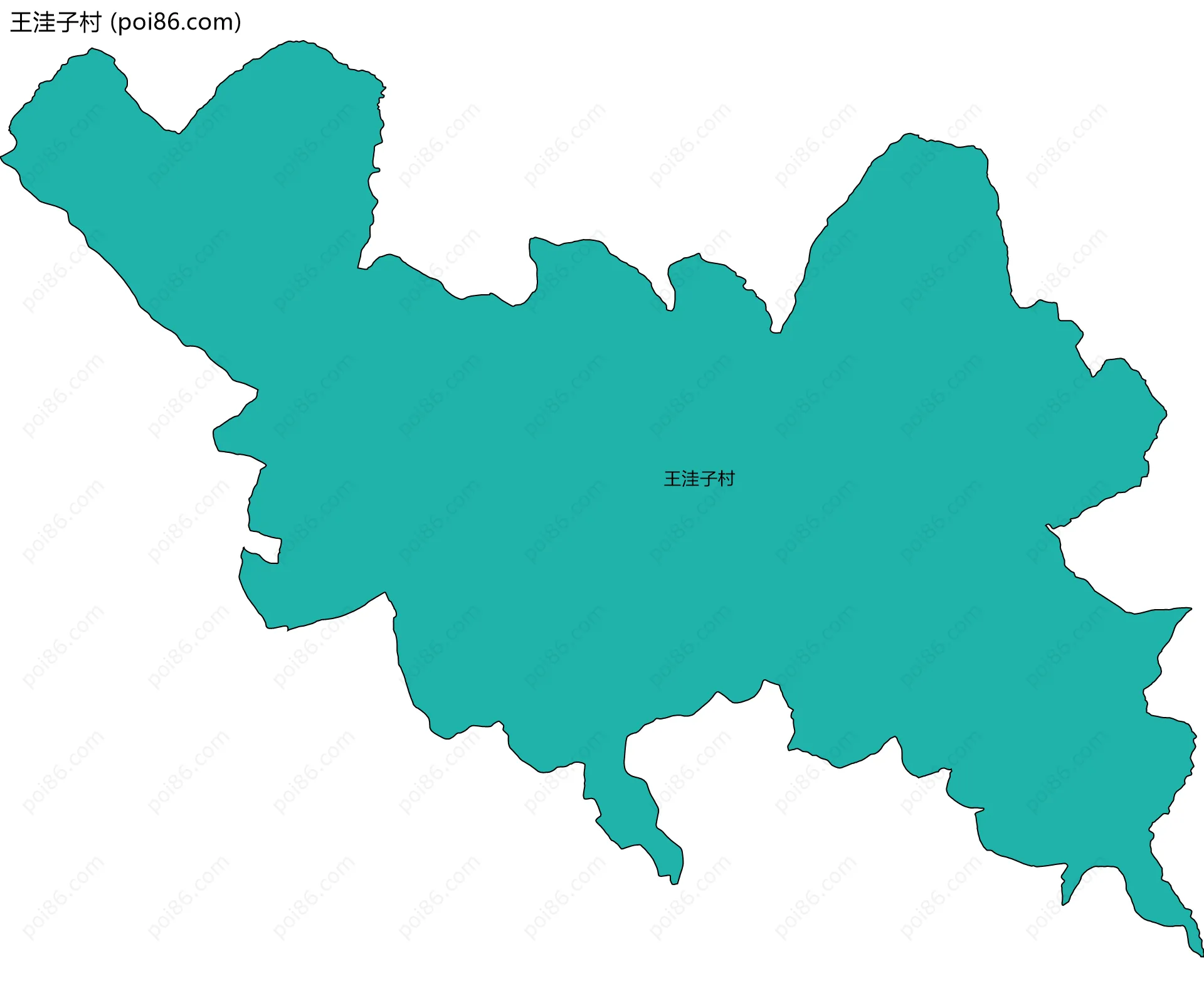 王洼子村边界地图