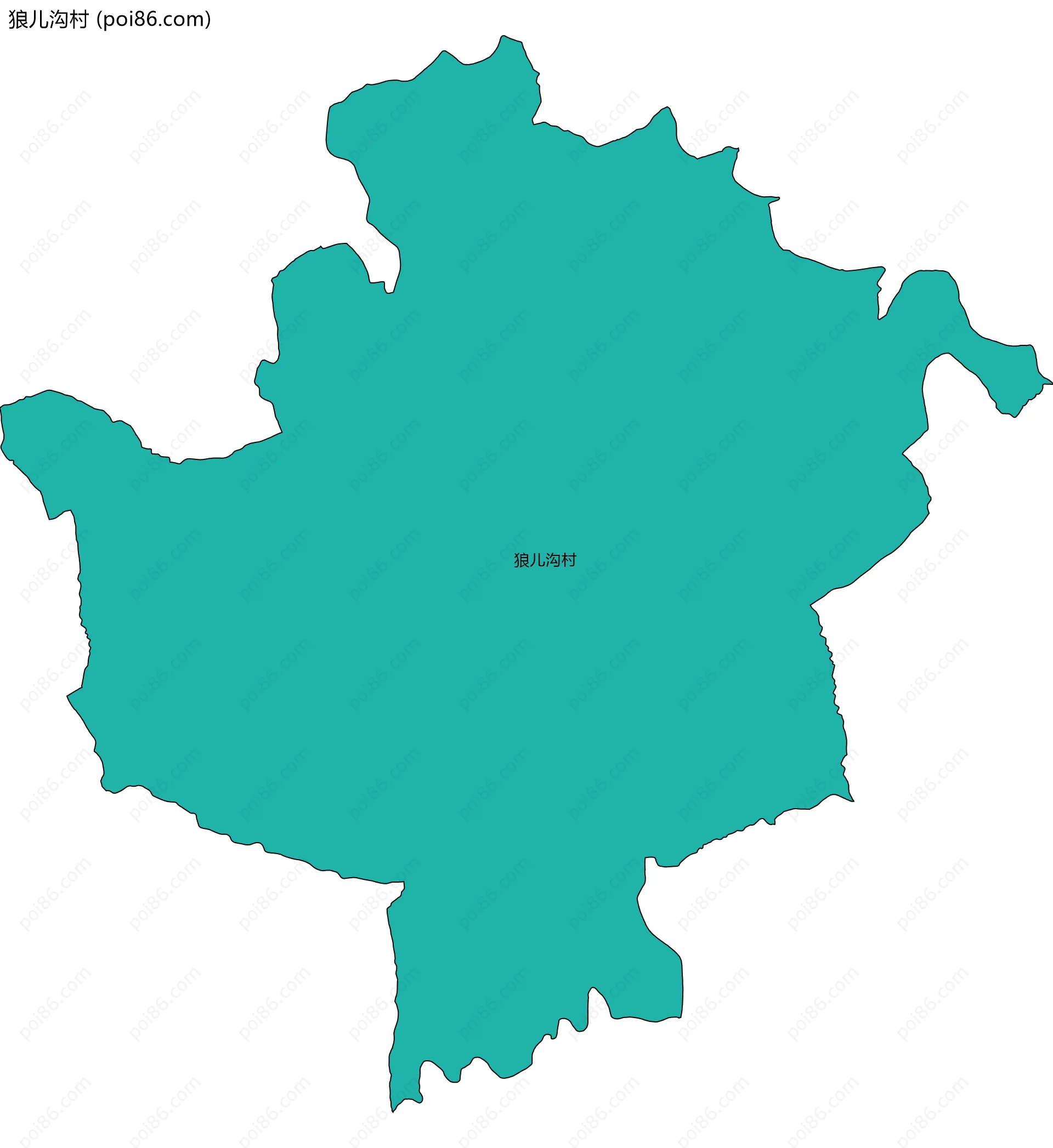 狼儿沟村边界地图