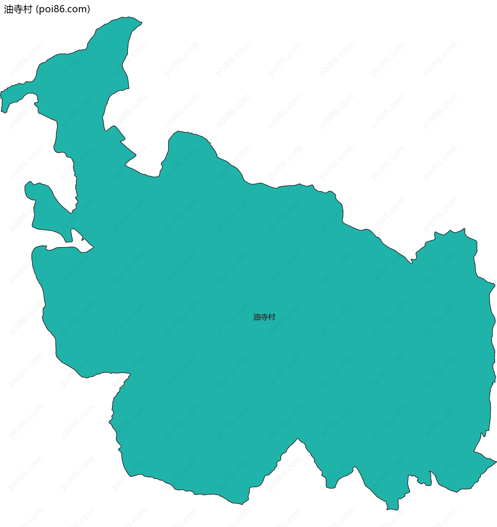 油寺村边界地图