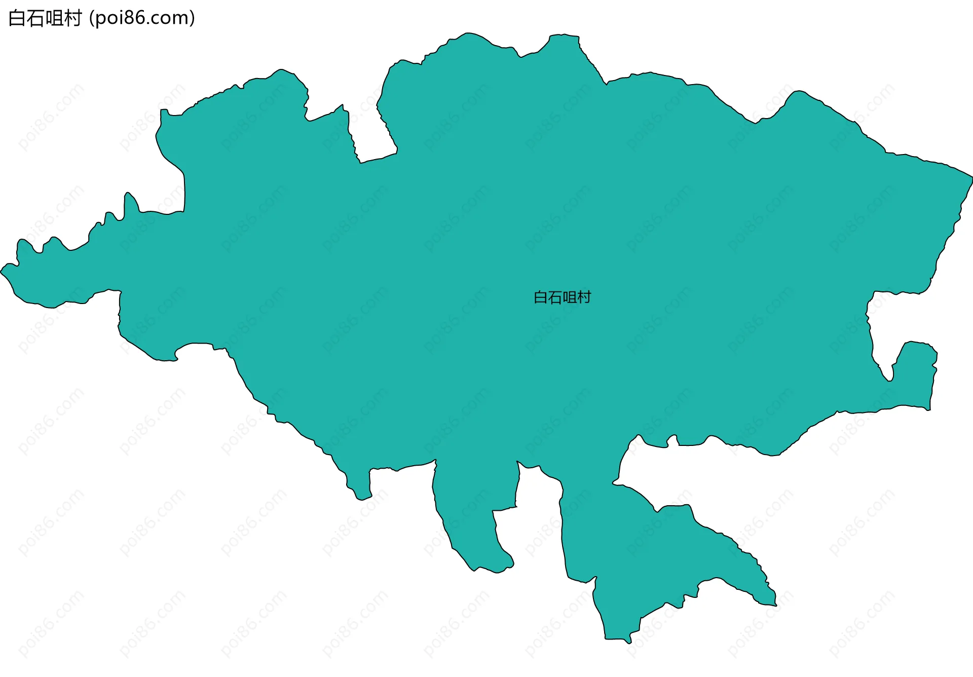 白石咀村边界地图