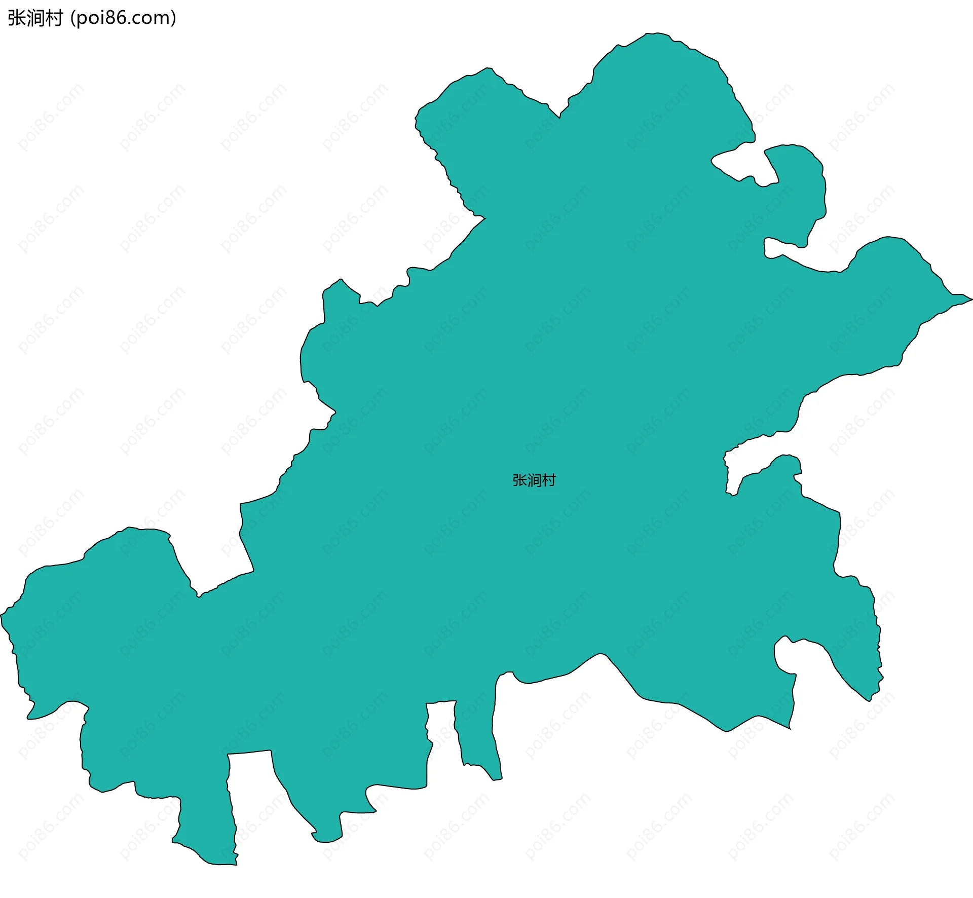 张涧村边界地图