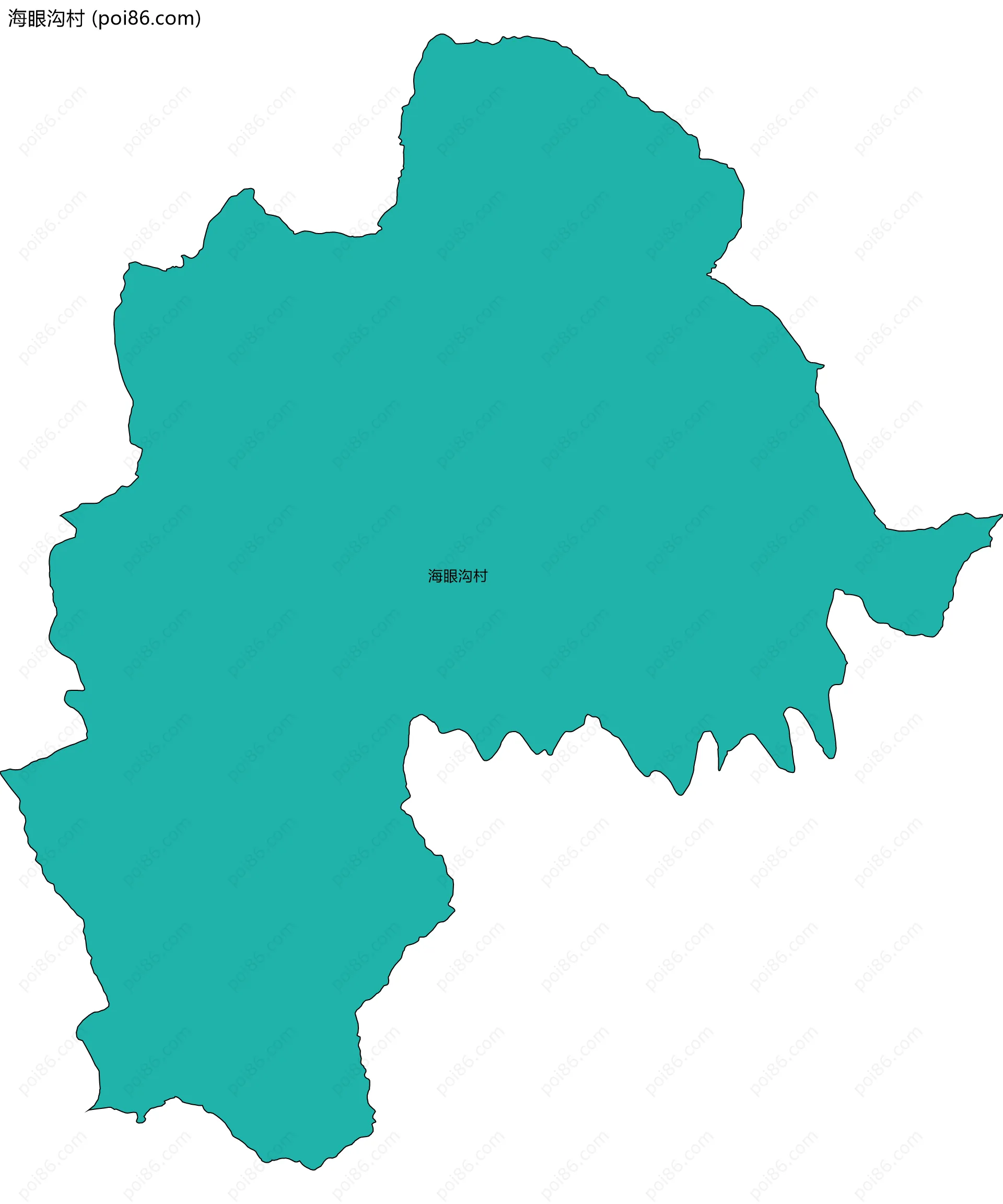海眼沟村边界地图